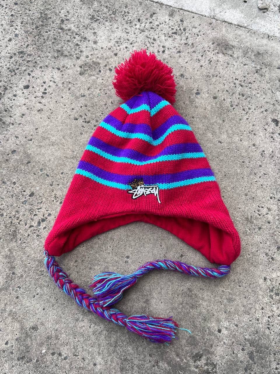 Stussy 90s Vintage Stussy Trapper Hat Ushanka Y2K Rainbow Size ONE SIZE - 1 Thumbnail