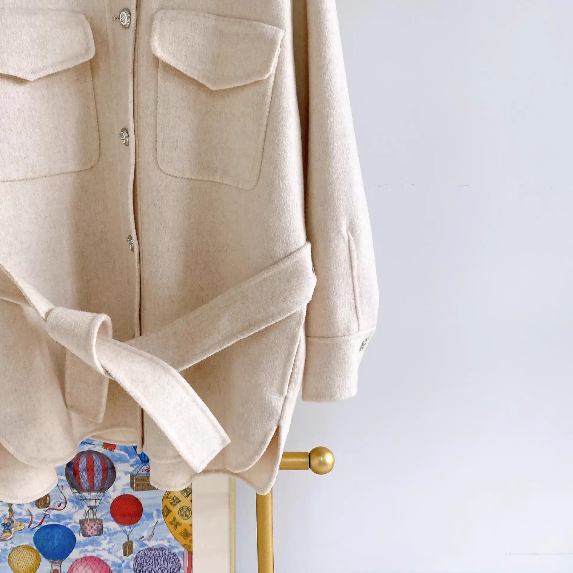 Maje Maje Beige Wool Coat US 0 Size XS / US 0-2 / IT 36-38 - 4 Thumbnail