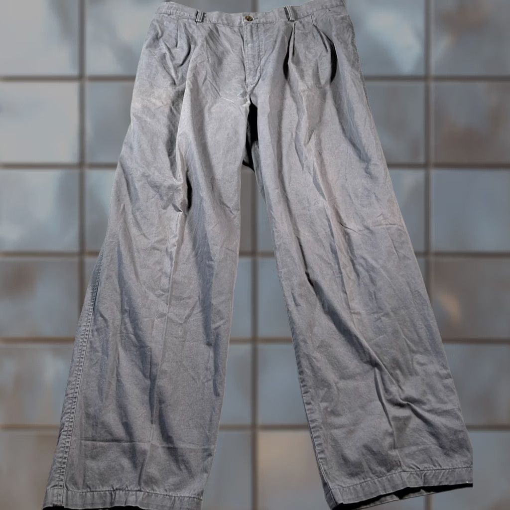 Reebok VINTAGE Reebok Greg Norman Chino Pants Mens 40 Gray Pleated Wide-Leg Size US 40 / EU 56 - 1 Thumbnail