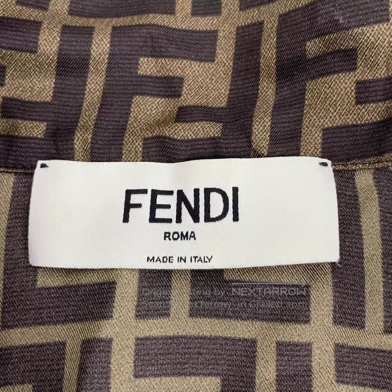 Fendi Fendi 23 Model Dark Brown Double F Monogram Printed Silk-C Size XS / US 0-2 / IT 36-38 - 6 Thumbnail
