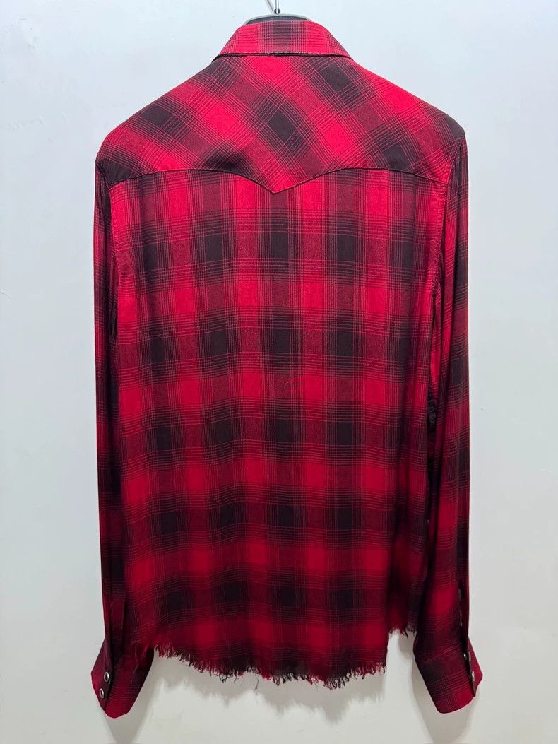 Yves Saint Laurent Saint Laurent 16SS Show Cat's Eye Black and Red Plaid Frin Size US S / EU 44-46 / 1 - 2 Thumbnail