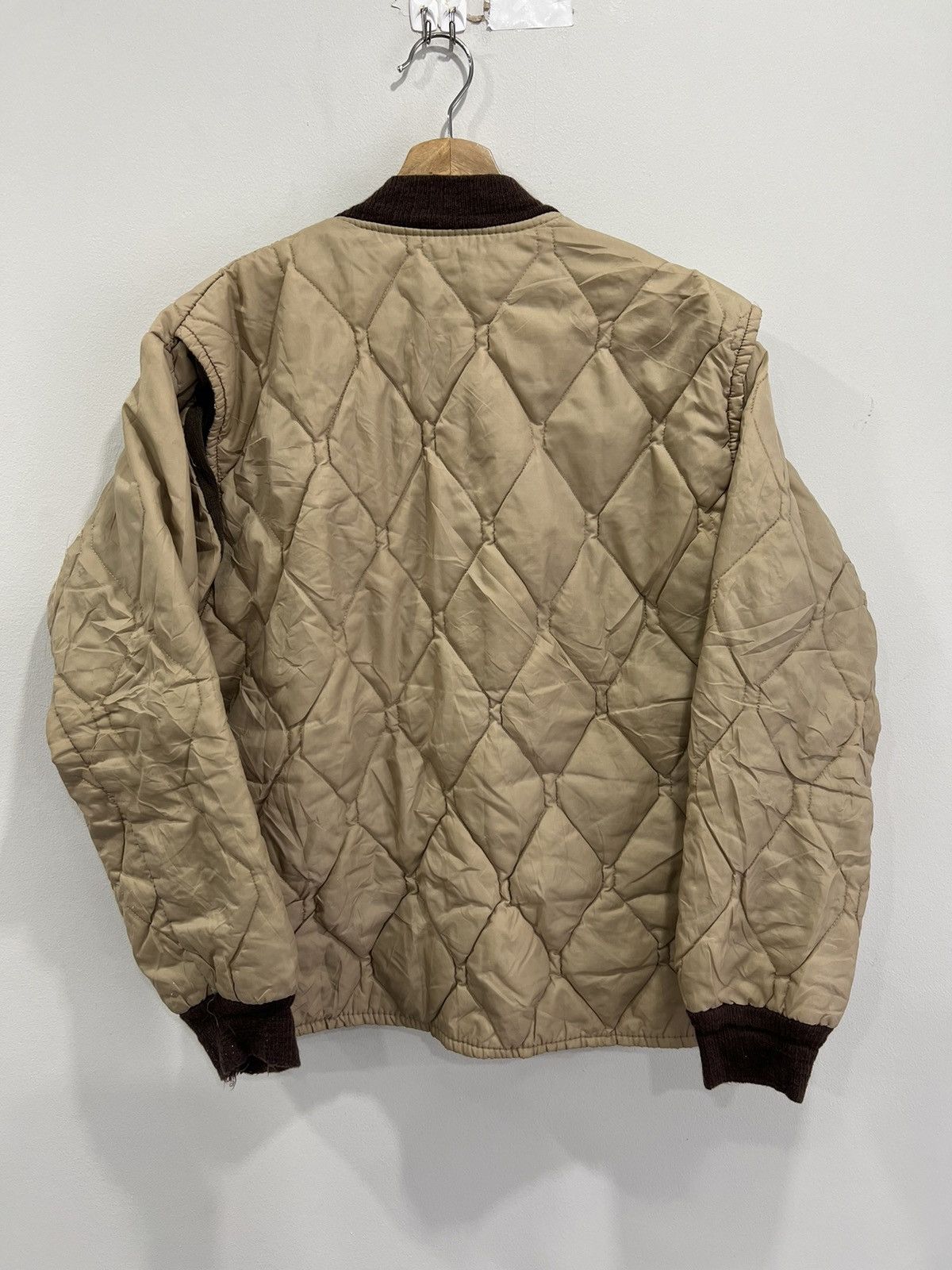 Vintage Vintage Quilted Bomber Zip Up Jacket liner brown Size US S / EU 44-46 / 1 - 3 Thumbnail
