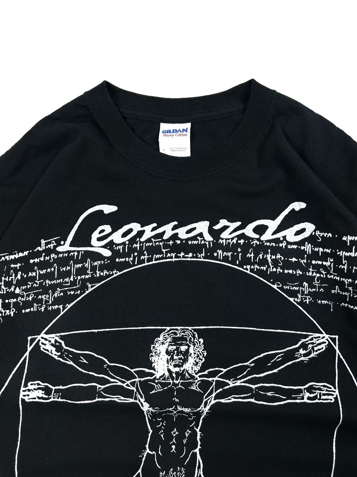 Gildan Vintage The Vitruvian Man Leonardo Da Vinci Tee Graphic aAt Size US L / EU 52-54 / 3 - 7 Thumbnail