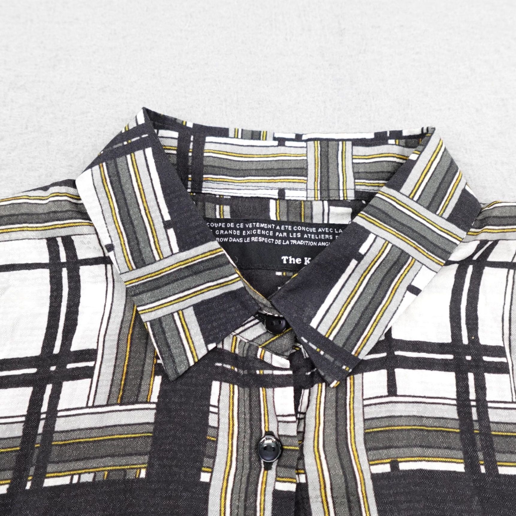 The Kooples The Kooples Shirt Womens Small Black White Geometric Check Button Front Top Size S / US 4 / IT 40 - 2 Thumbnail