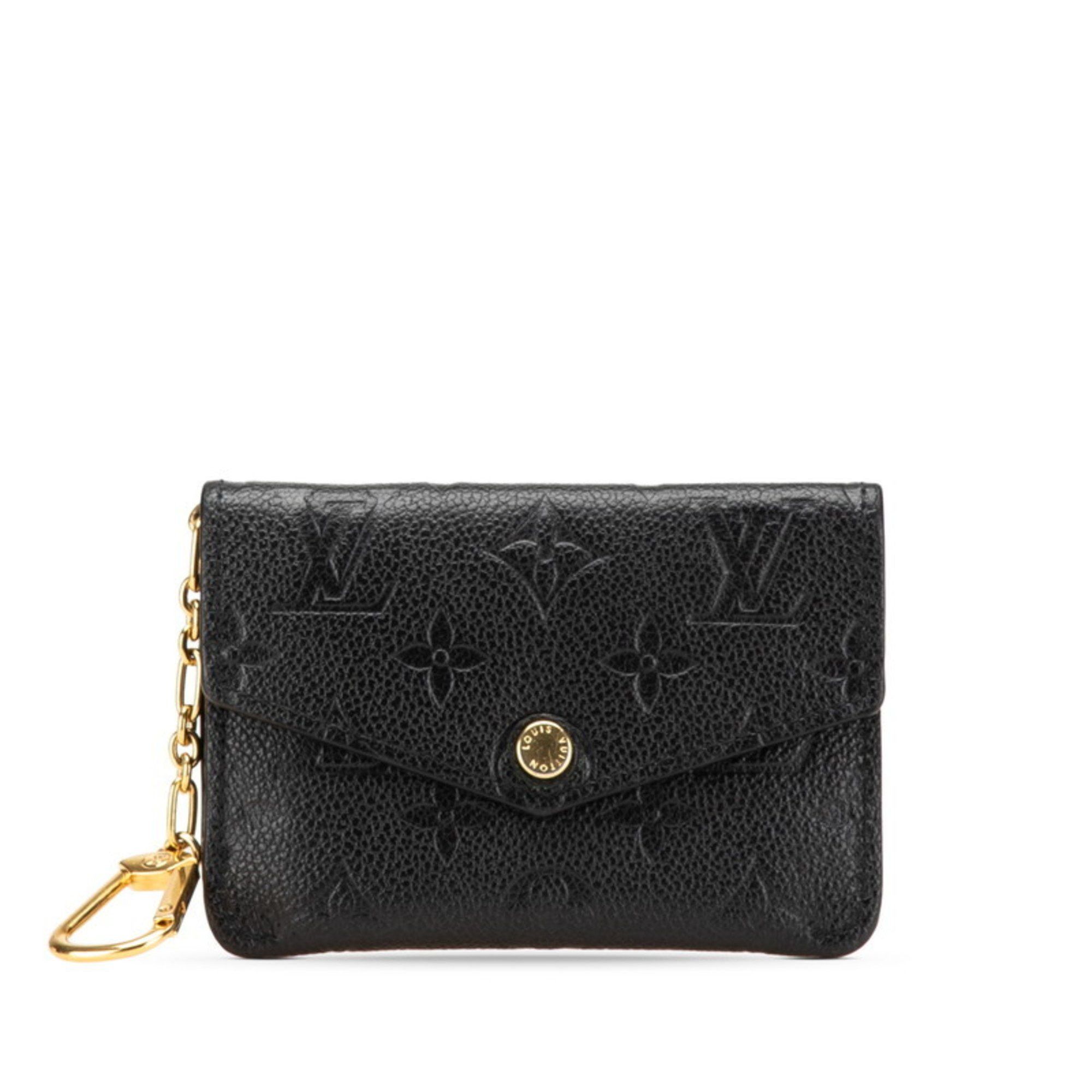 Louis Vuitton Monogram Empreinte Pochette Cle Coin Case Purse M60633 Black Leather Women's Louis Vuitton