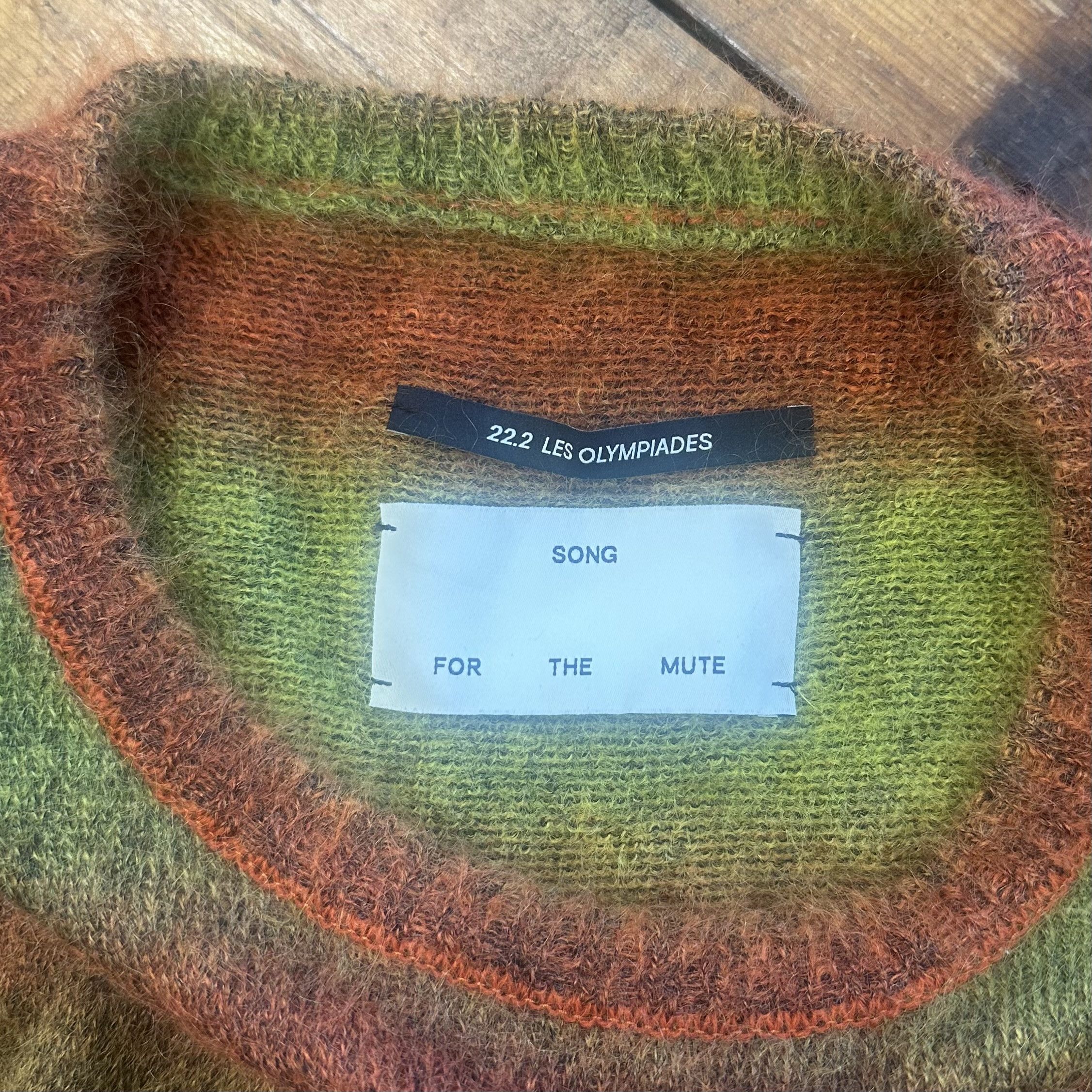 Song For The Mute Song For The Mute Mohair Distressed Grunge Striped Knit Size US M / EU 48-50 / 2 - 3 Thumbnail