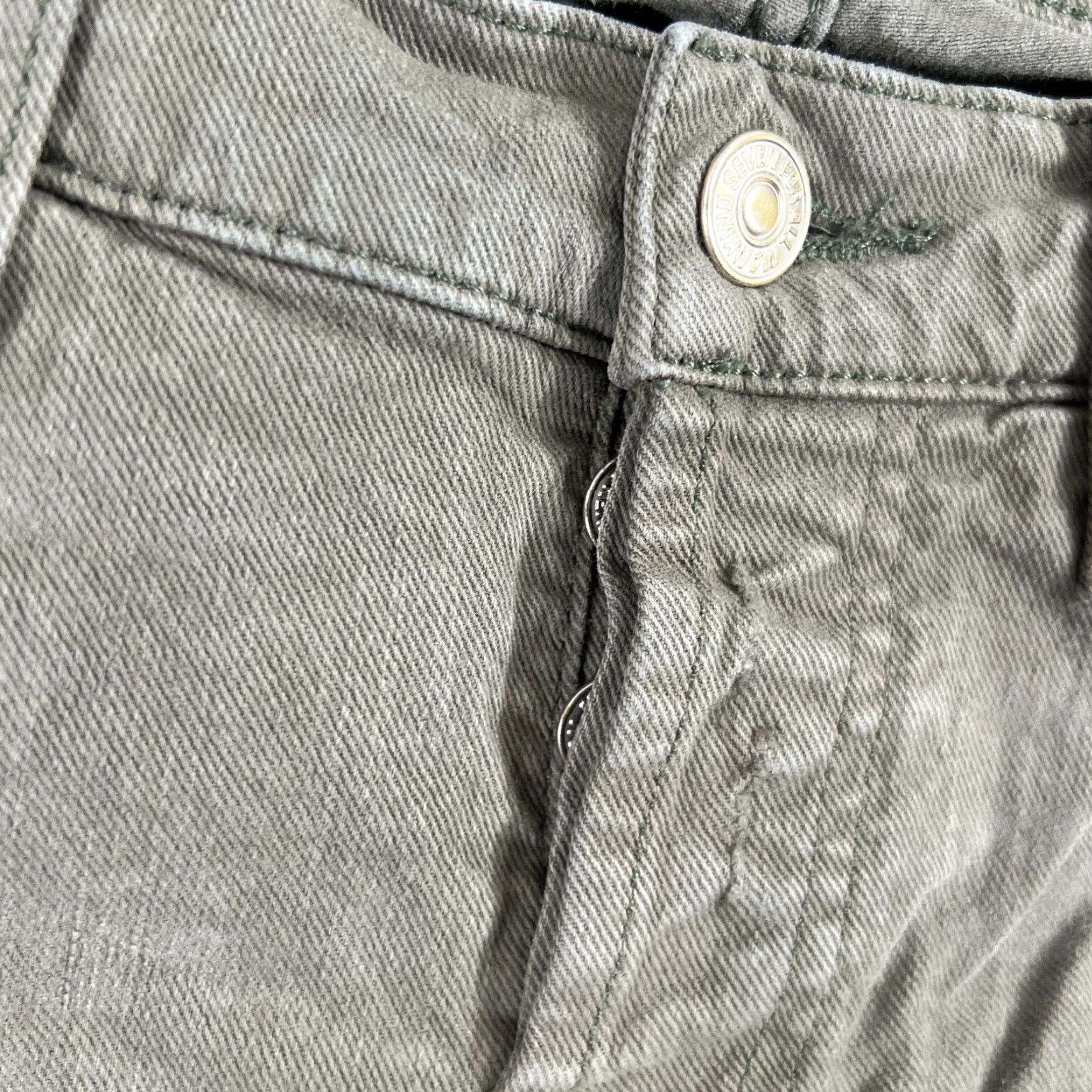 7 For All Mankind 7 For All Mankind Jeans Womens 25 Distressed Skinny Stretch Low Rise Green Size 42" / US 20 - 6 Thumbnail
