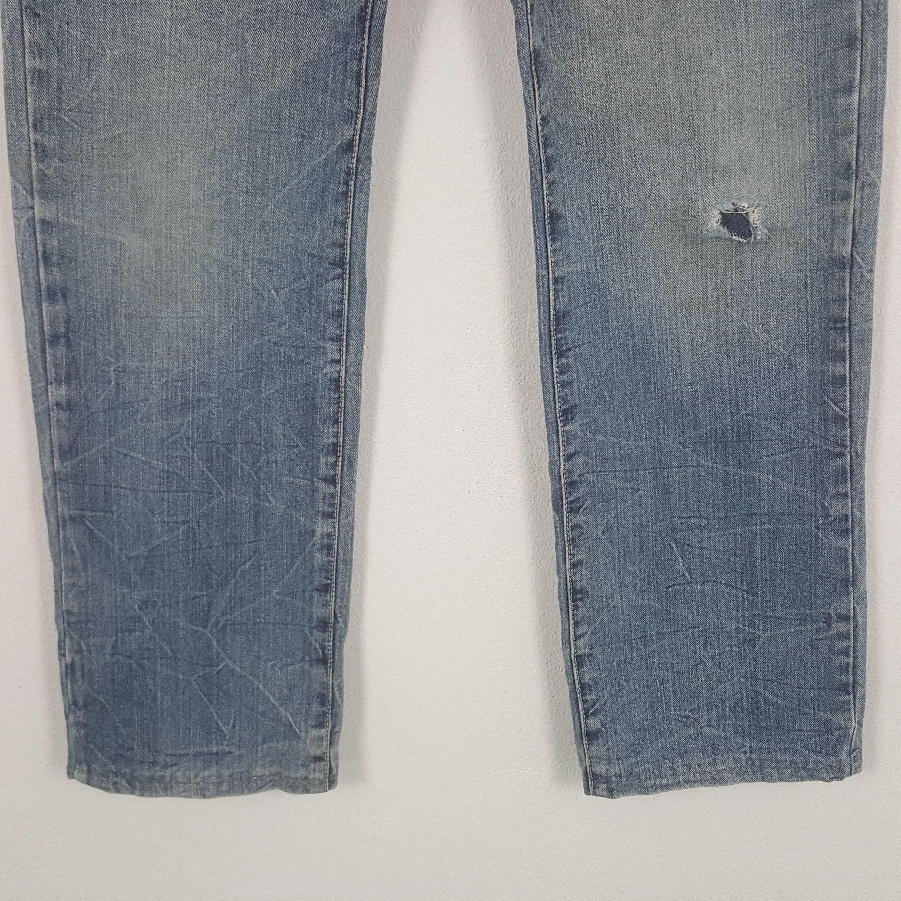 Japanese Brand Vintage Back & Forth Back Print Punk Style Denim Jeans Size US 31 - 6 Thumbnail