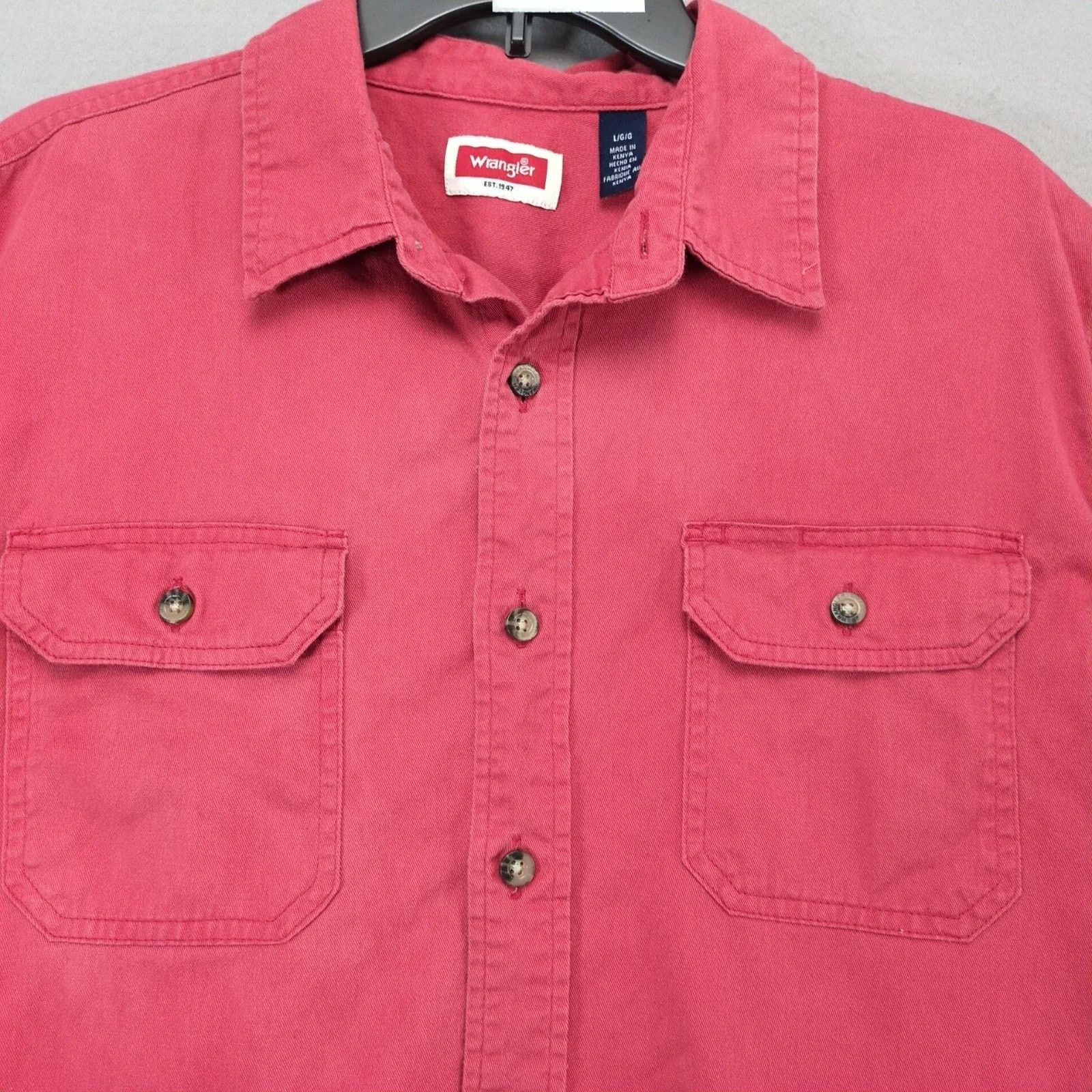 Wrangler Vtg Y2K Wrangler Red Button Up Workwear Shirt Men's L Size US L / EU 52-54 / 3 - 10 Thumbnail
