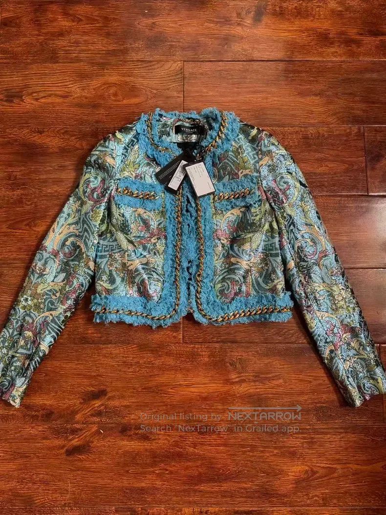 Versace Versace Blue printed chain jacket Size US M / EU 48-50 / 2 - 1 Thumbnail