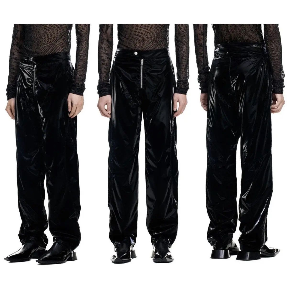 Thierry Mugler Mugler x H&M relaxed fit biker trousers Size US 34 / EU 50 - 1 Thumbnail