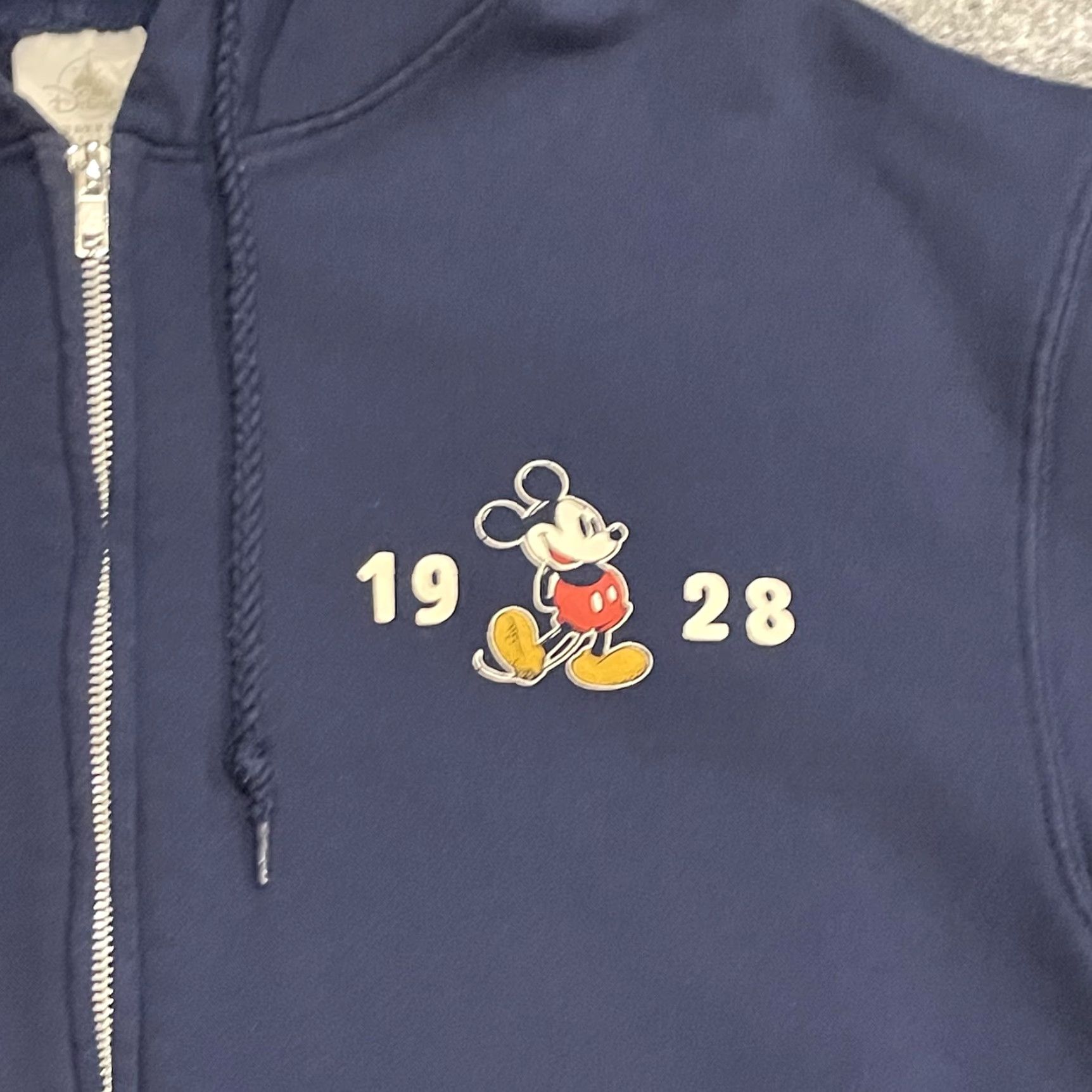Disney Disney Disneyland Mickey Mouse Full Zip Hoodie Sweatshirt Adult M Navy Blue Fleece Back Graphic Print Logo Zipper Mens Sportswear Size US M / EU 48-50 / 2 - 5 Thumbnail