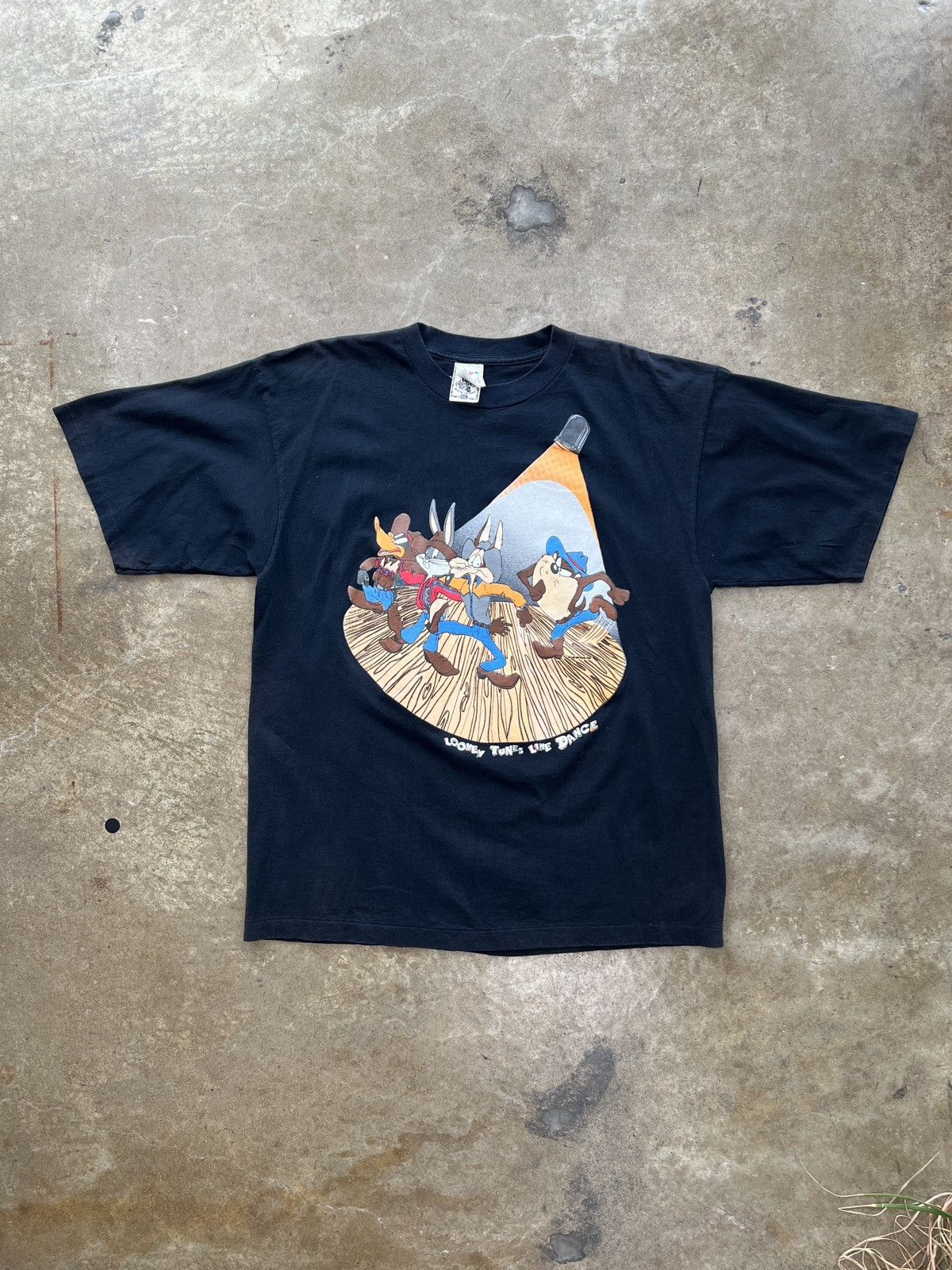 Warner Bros Vintage 1993 Looney Tunes Line Dance Bugs Bunny Taz Tee XXL Size US XXL / EU 58 / 5 - 2 Thumbnail