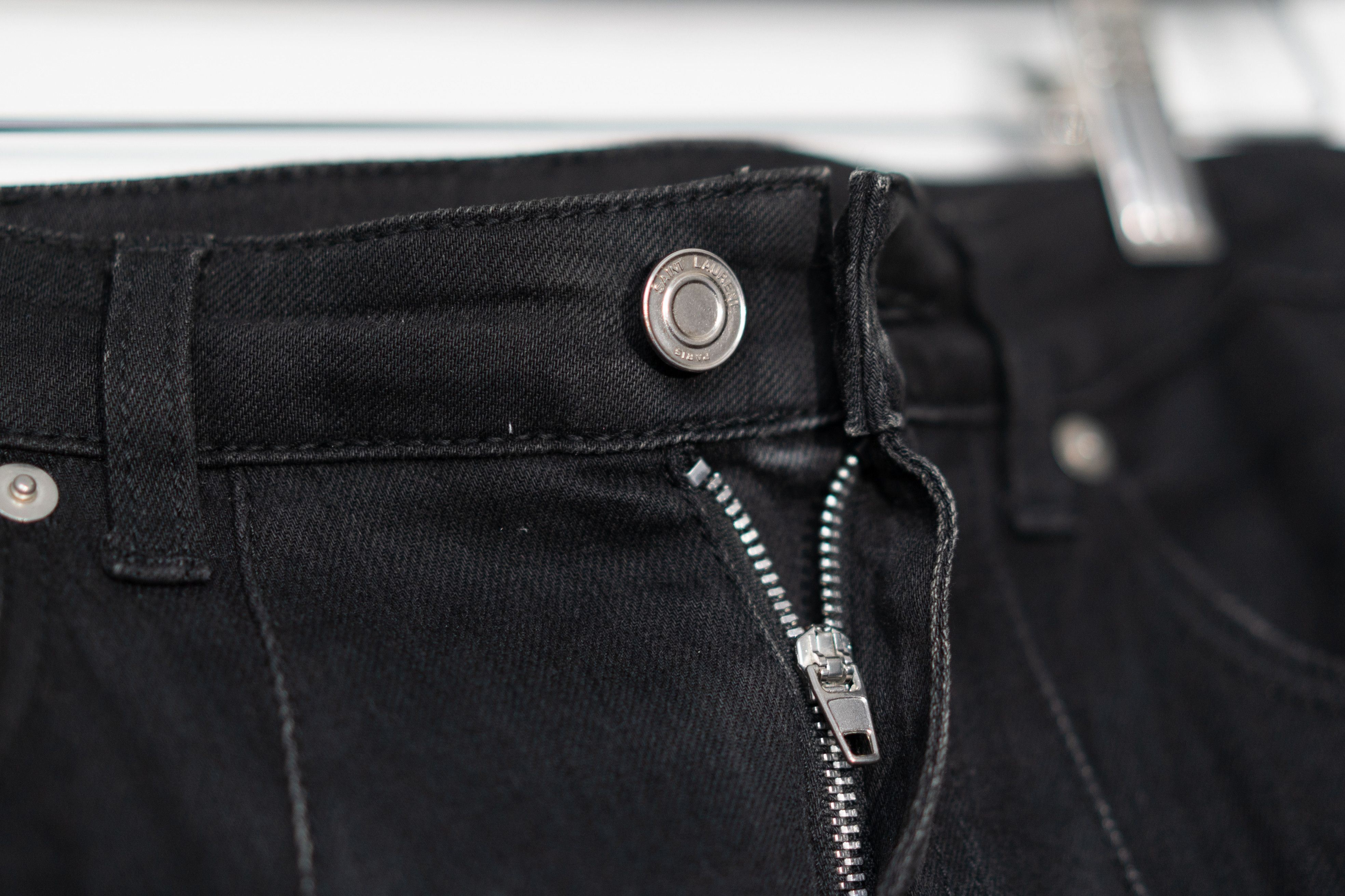 Saint Laurent Paris D04 W SK/HW Skinny Moto Zip Jeans Size 27" / US 4 / IT 40 - 8 Thumbnail