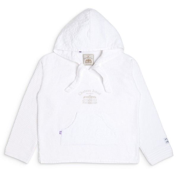 o1mle0226 Beach Baja Hoodie in White