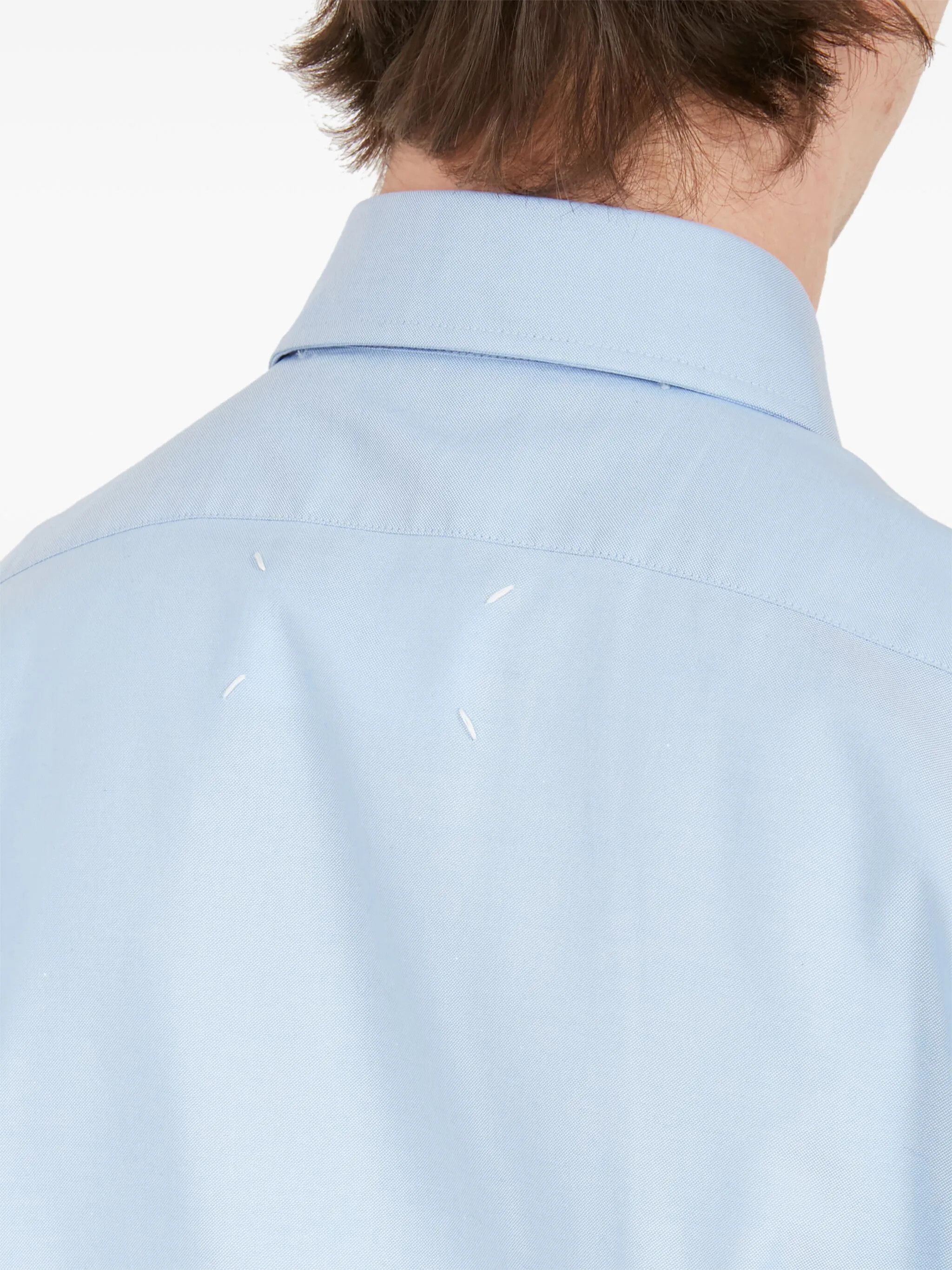 Maison Margiela oc11z0925 Oversized Collar Cotton Shirt in Blue Size US XL / EU 56 / 4 - 7 Thumbnail