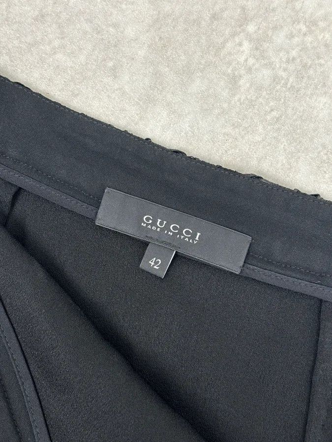 Gucci FW2013 Gucci Black Lace Scalloped Skirt by Frida Giannini Size 26" / US 2 / IT 38 - 7 Thumbnail