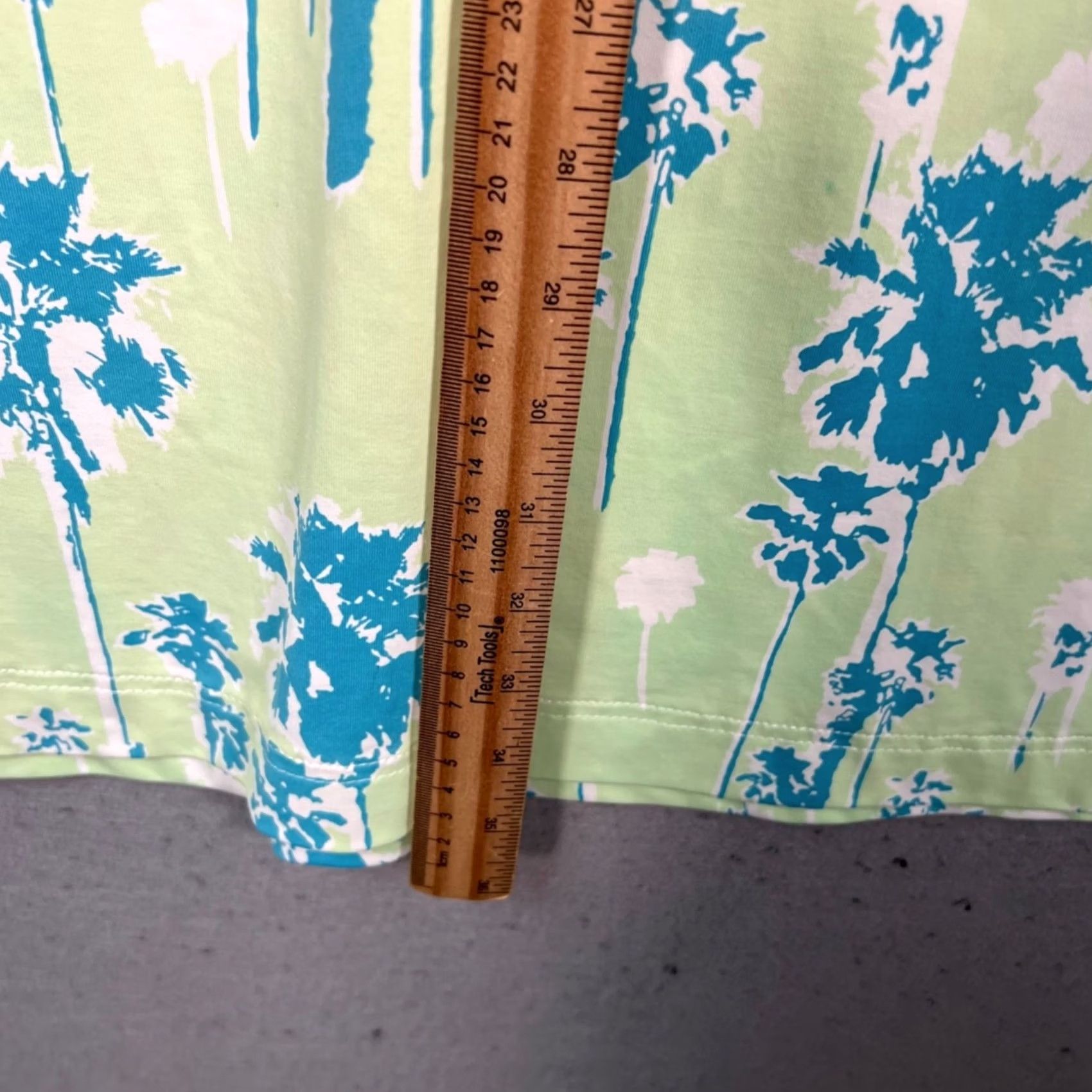 Vintage Persifor Womens Shirt Dress Medium Green Palm Print Tunic Dress Size M / US 6-8 / IT 42-44 - 7 Thumbnail