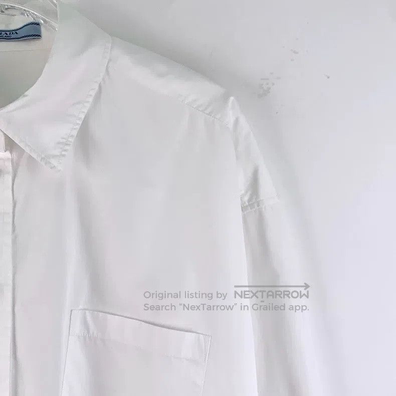 Prada Prada 22 white logo letter embroidery cotton lapel single- Size XS / US 0-2 / IT 36-38 - 3 Thumbnail