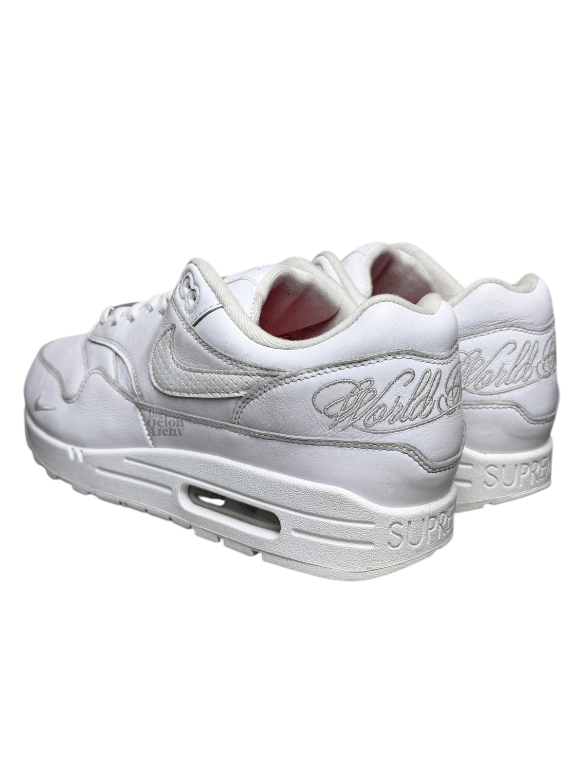 Nike × Supreme Supreme x 2025 Nike Air Max 1 87 SP HF8813-100 Triple White Size US 11.5 / EU 44-45 - 2 Thumbnail