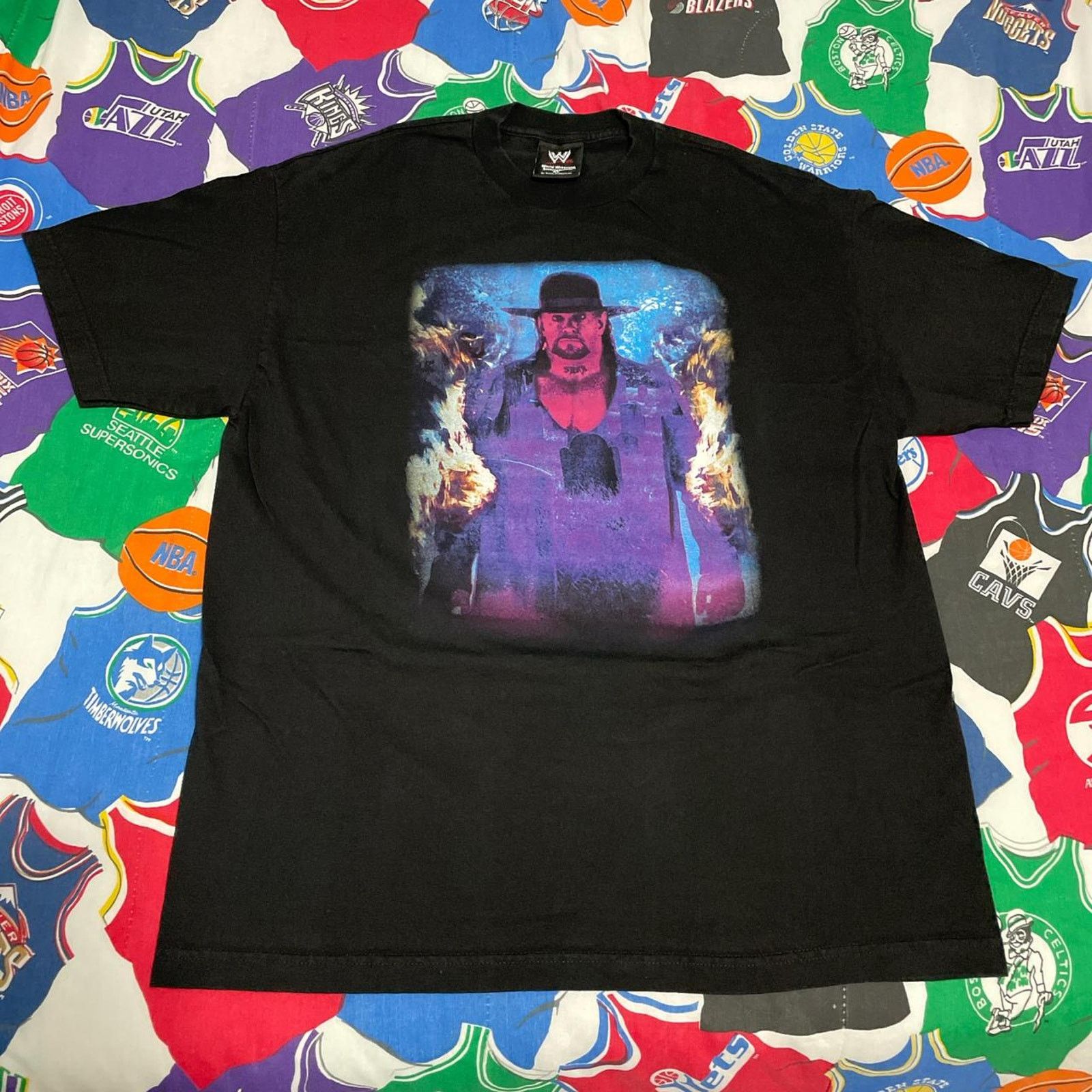 Vintage × WWE Y2K 2005 WWE The Undertaker Wrestling Tombstone Deadman Tee Size US XL / EU 56 / 4 - 1 Thumbnail