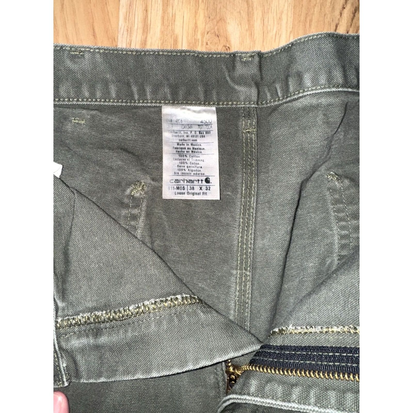 Carhartt VINTAGE Carhartt Pants Carpenter Original Fit Canvas Duck MOS Green Size 38X32 Y2K B11 Mens Size US 38 / EU 54 - 2 Thumbnail