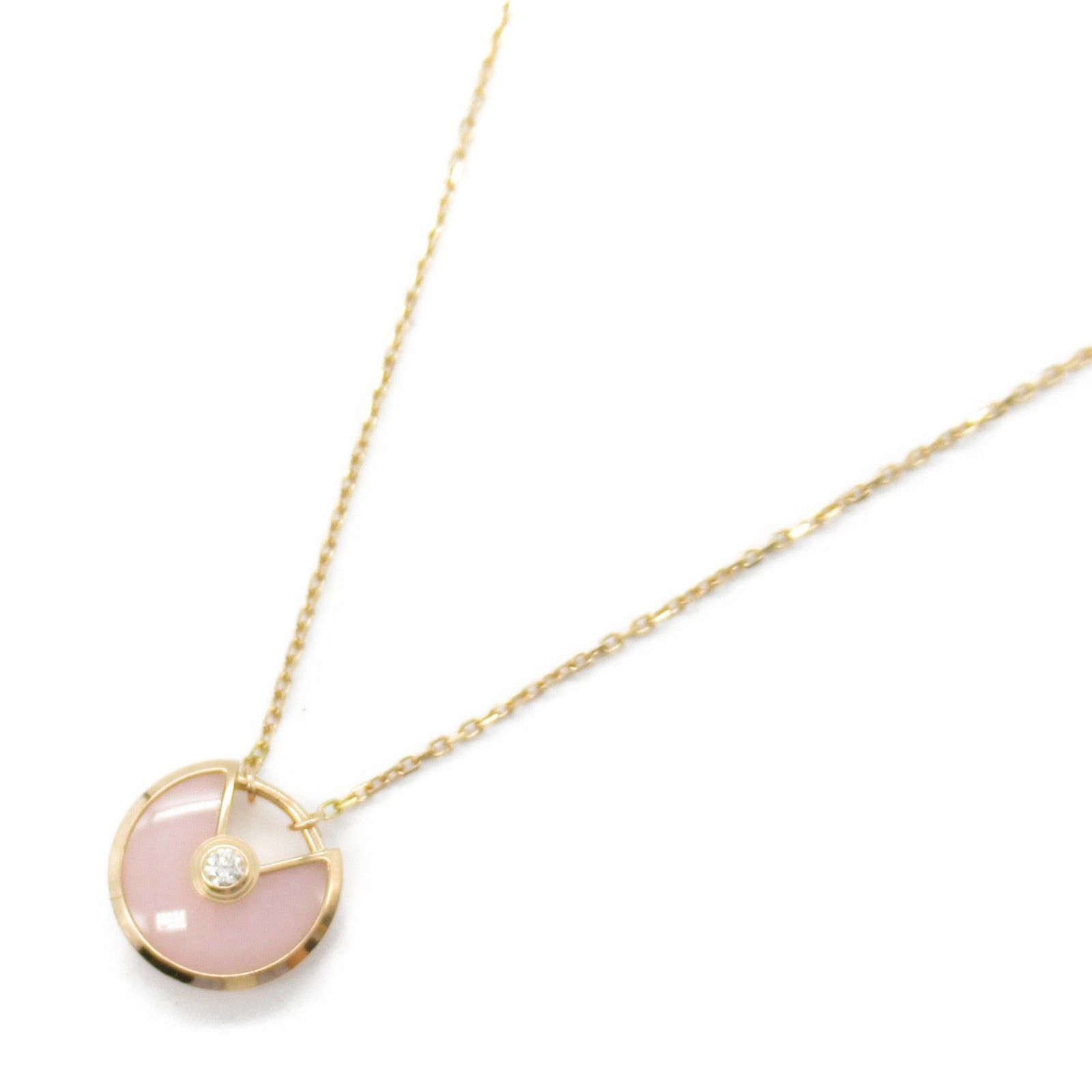Cartier Cartier Amulet Xs Necklace Pink Opal Diamond K18Pg (Pink Gold) Clear White Size ONE SIZE - 1 Thumbnail