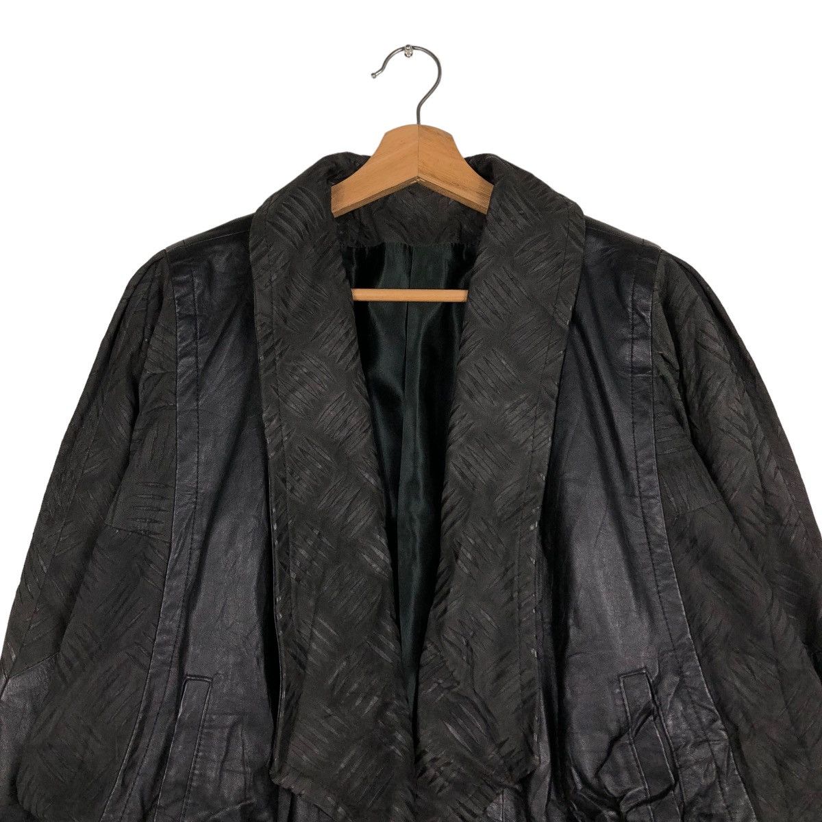 Vintage 🔥VINTAGE BIKER LEATHER JACKET SKIN-FITS ISSEY MIYAKE Size US M / EU 48-50 / 2 - 5 Thumbnail