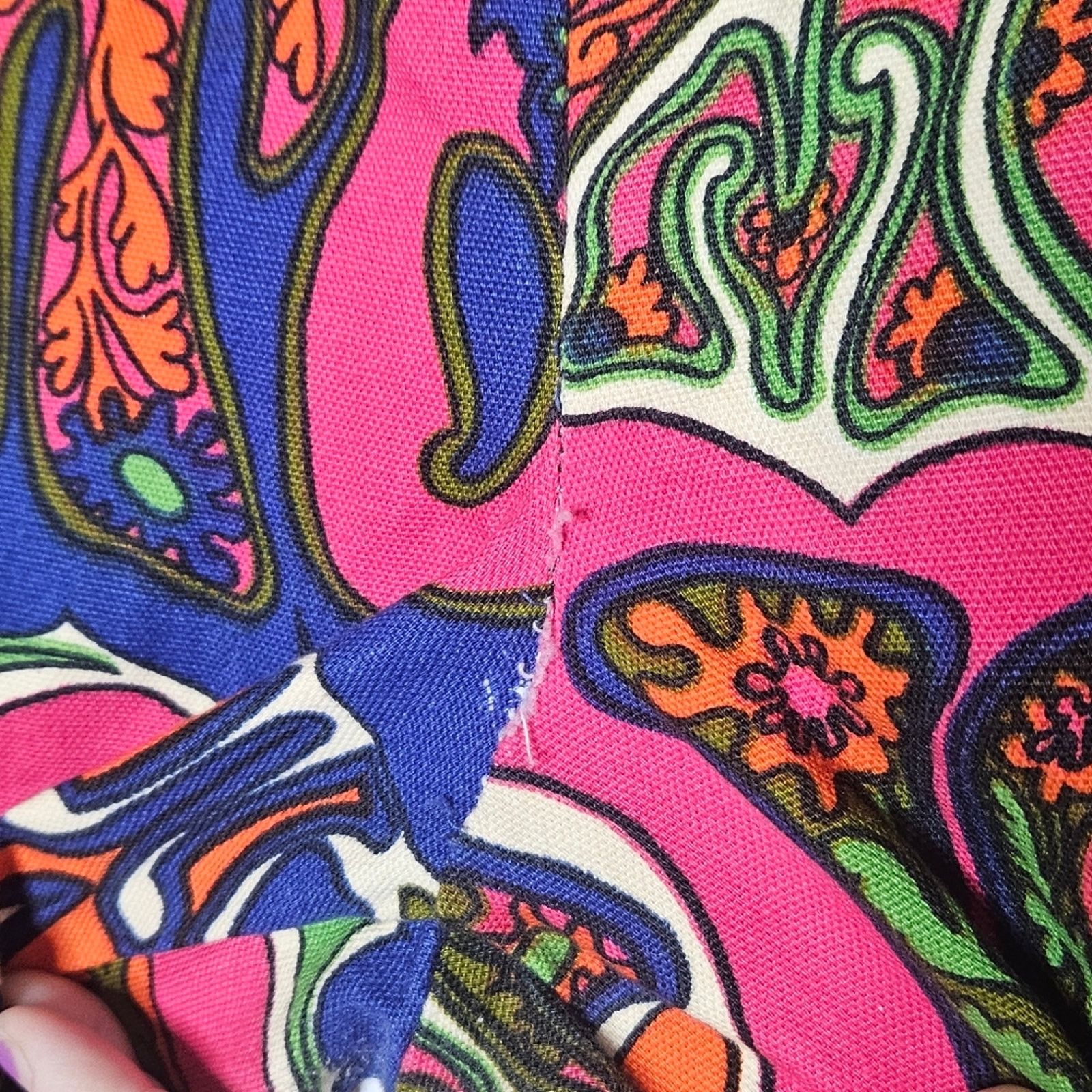 Jantzen × Vintage Amazing Psychedelic VTG 1960s Jantzen LOVE ME Cropped Pants Size 31" - 8 Thumbnail