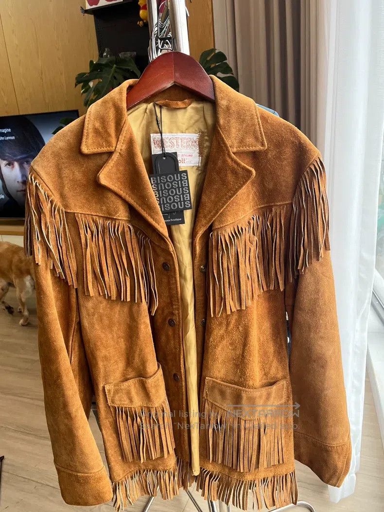 Schott Schott Fringed rock suede leather jacket Size US L / EU 52-54 / 3 - 1 Thumbnail