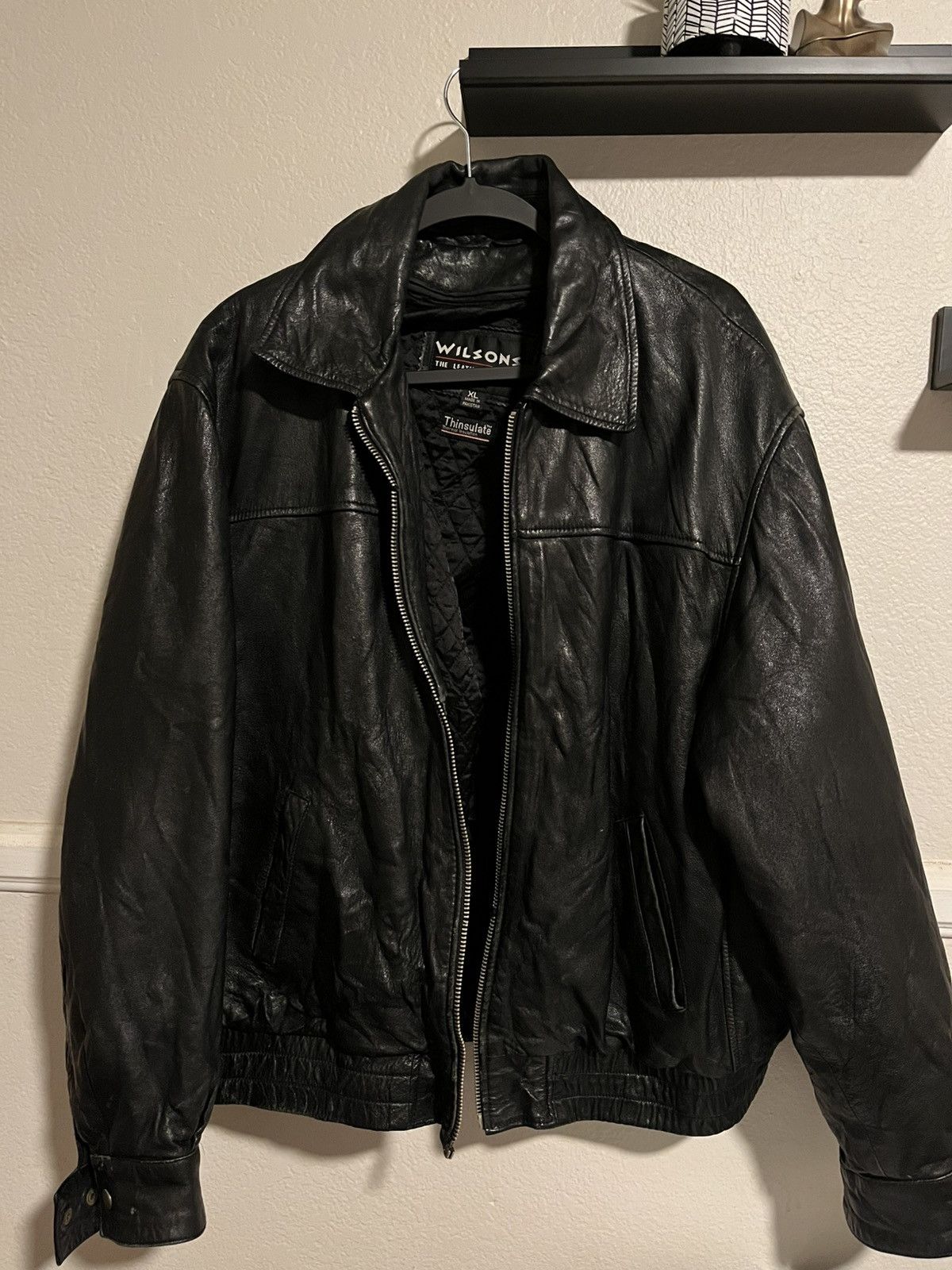 Designer × Vintage Wilson leather Jacket Size US XL / EU 56 / 4 - 1 Thumbnail