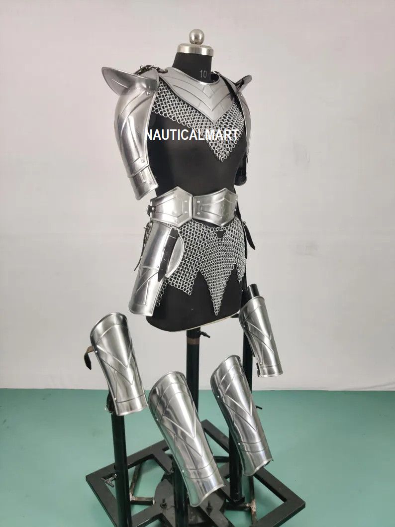 Other Brave Lady Medieval Knight Armor Set Chainmail Size ONE SIZE - 2 Thumbnail
