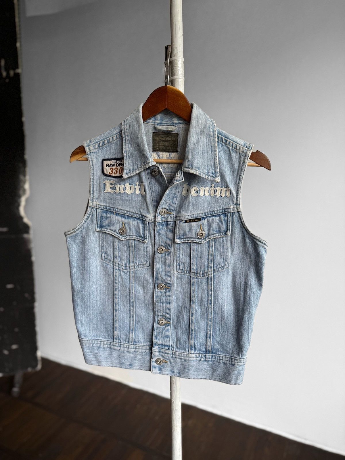 G-Star G-Star Raw Women Vintage 00s Denim Jean Tailor Art Jckt Vest Size S / US 4 / IT 40 - 2 Thumbnail