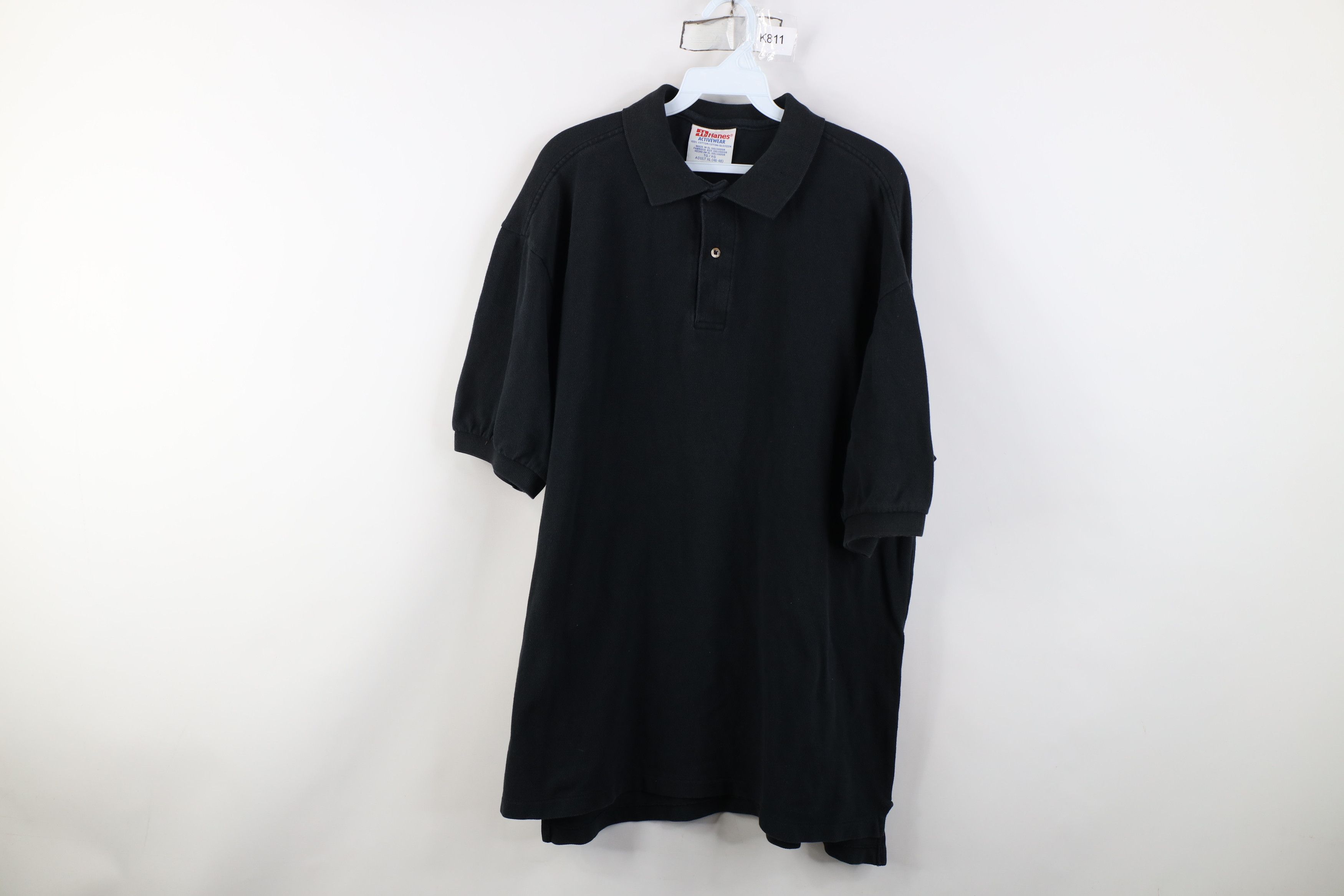 Vintage Vintage 90s Streetwear Heavy Collared Golf Polo Shirt Black Size US XL / EU 56 / 4 - 1 Thumbnail
