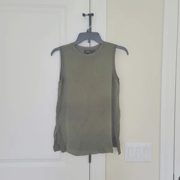Theory Bonsai Silk Combo Shell Crew Neck Top Sz P Size XS / US 0-2 / IT 36-38 - 6 Thumbnail