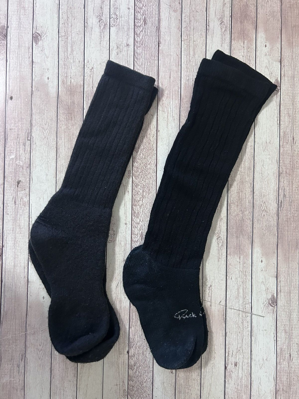 Rick Owens 2 PAIRS high Cotton Wool SOCKS vg+ drkshdw boris saberi UNI Size ONE SIZE - 2 Thumbnail