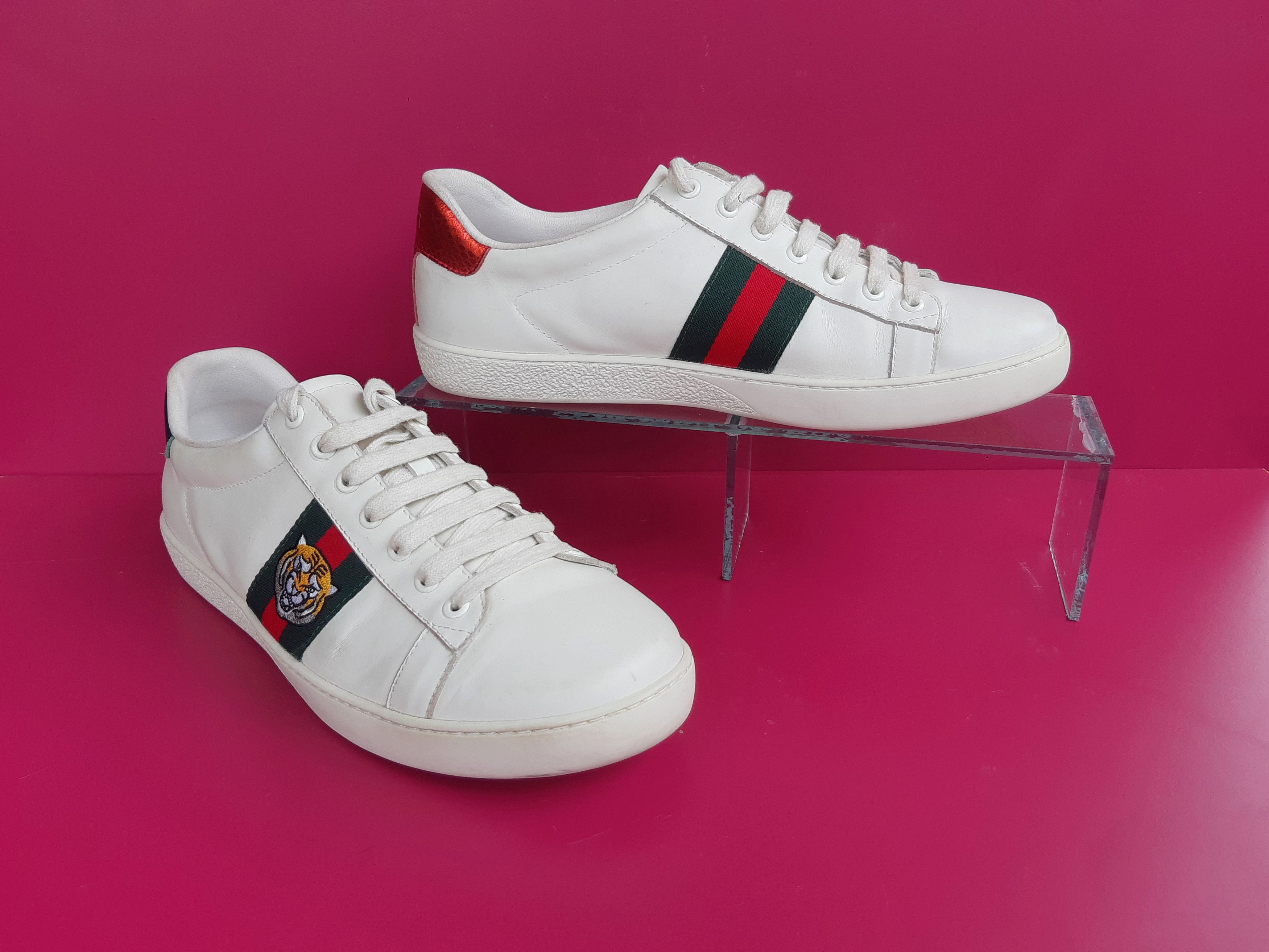 Gucci Gucci Ace Embroidered Tiger Italy Sneakers Men's Size eu42 Size US 9 / EU 42 - 4 Thumbnail