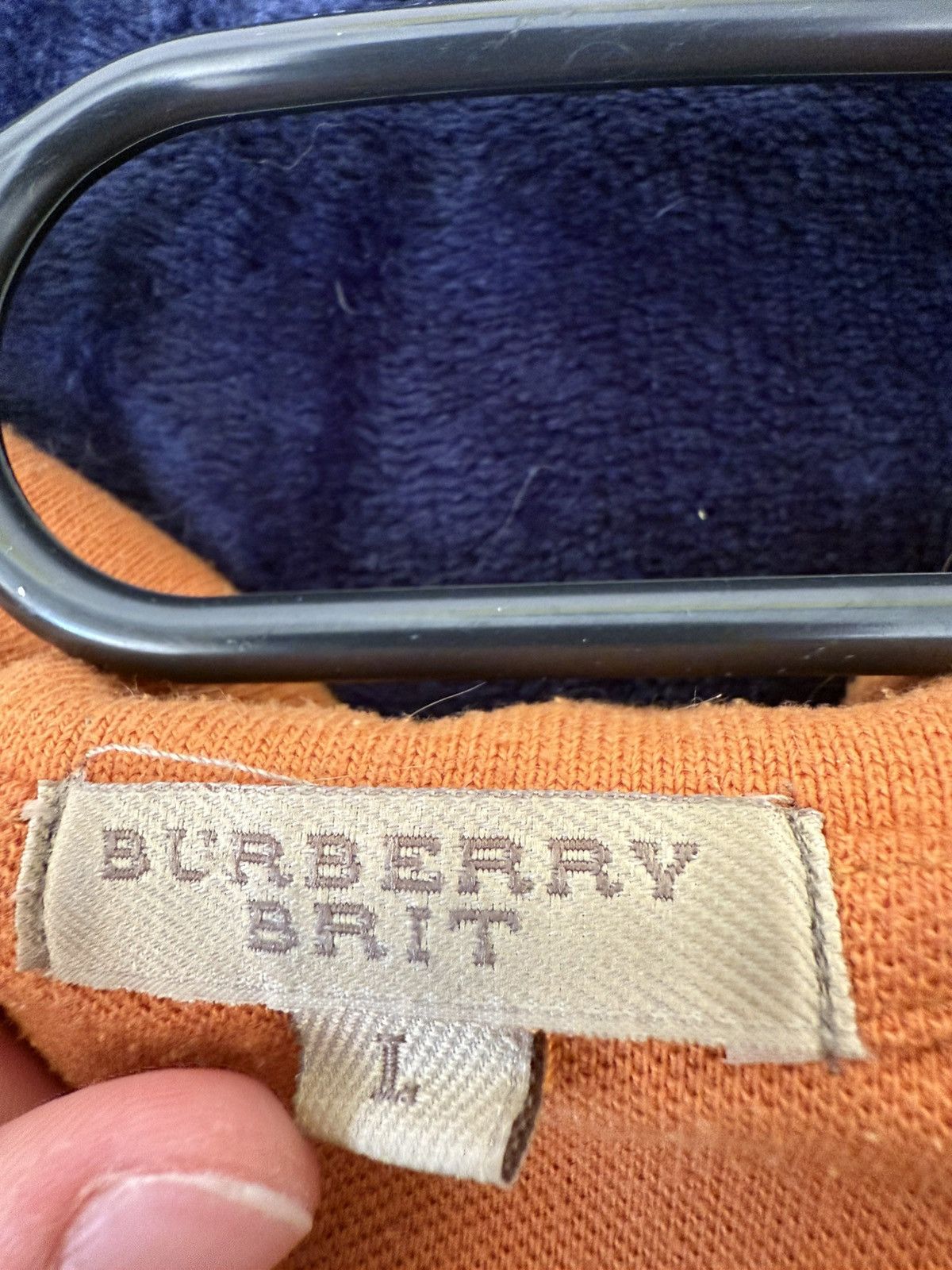 Burberry × Vintage Vintage Burberry Orange Polo Shirt – Knight Logo – Size L Size US L / EU 52-54 / 3 - 6 Thumbnail