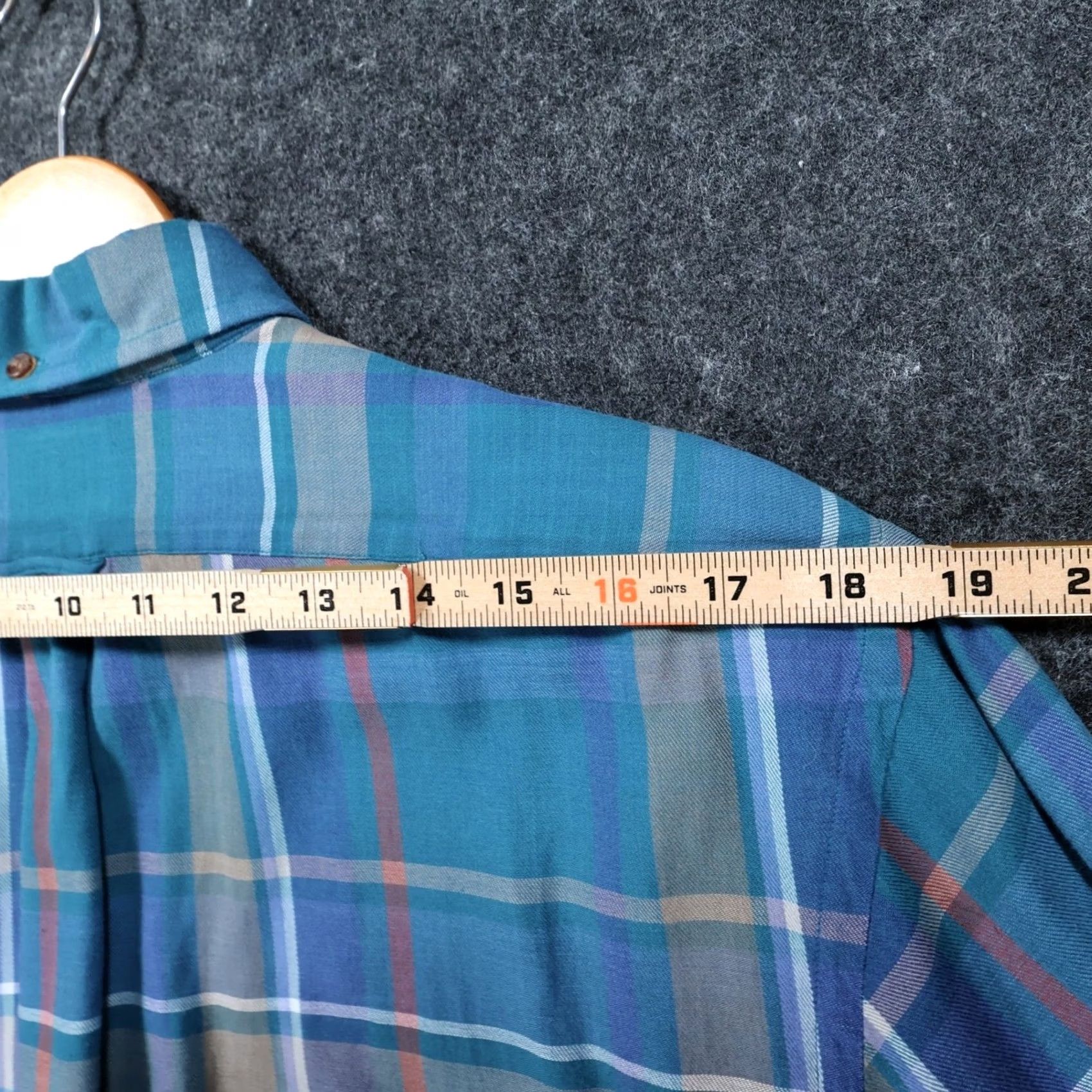 Arrow Dover by Arrow Shirt Mens Medium Teal Plaid Chevella Button Down Excellent Long Sleeve Size US M / EU 48-50 / 2 - 7 Thumbnail