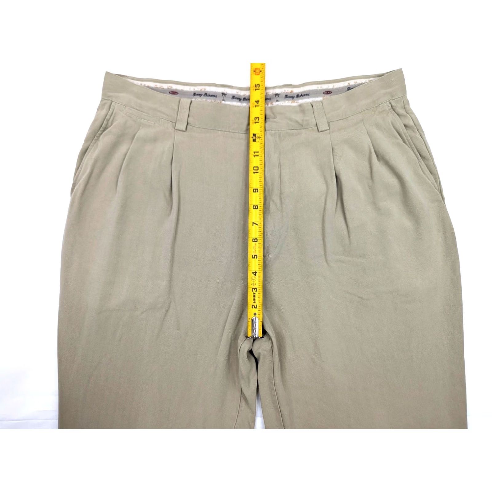 Tommy Bahama Tommy Bahama Pants Silk Pleated Beige Tan Golf 100% 38 (Fits 37x31) Men’s Size US 37 - 6 Thumbnail
