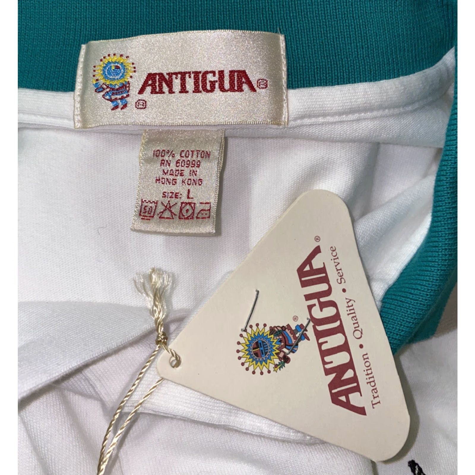 Vintage VINTAGE Antigua Minnesota Vikings Golf Polo Shirt Adult Large White NWT Mens Size US L / EU 52-54 / 3 - 6 Thumbnail