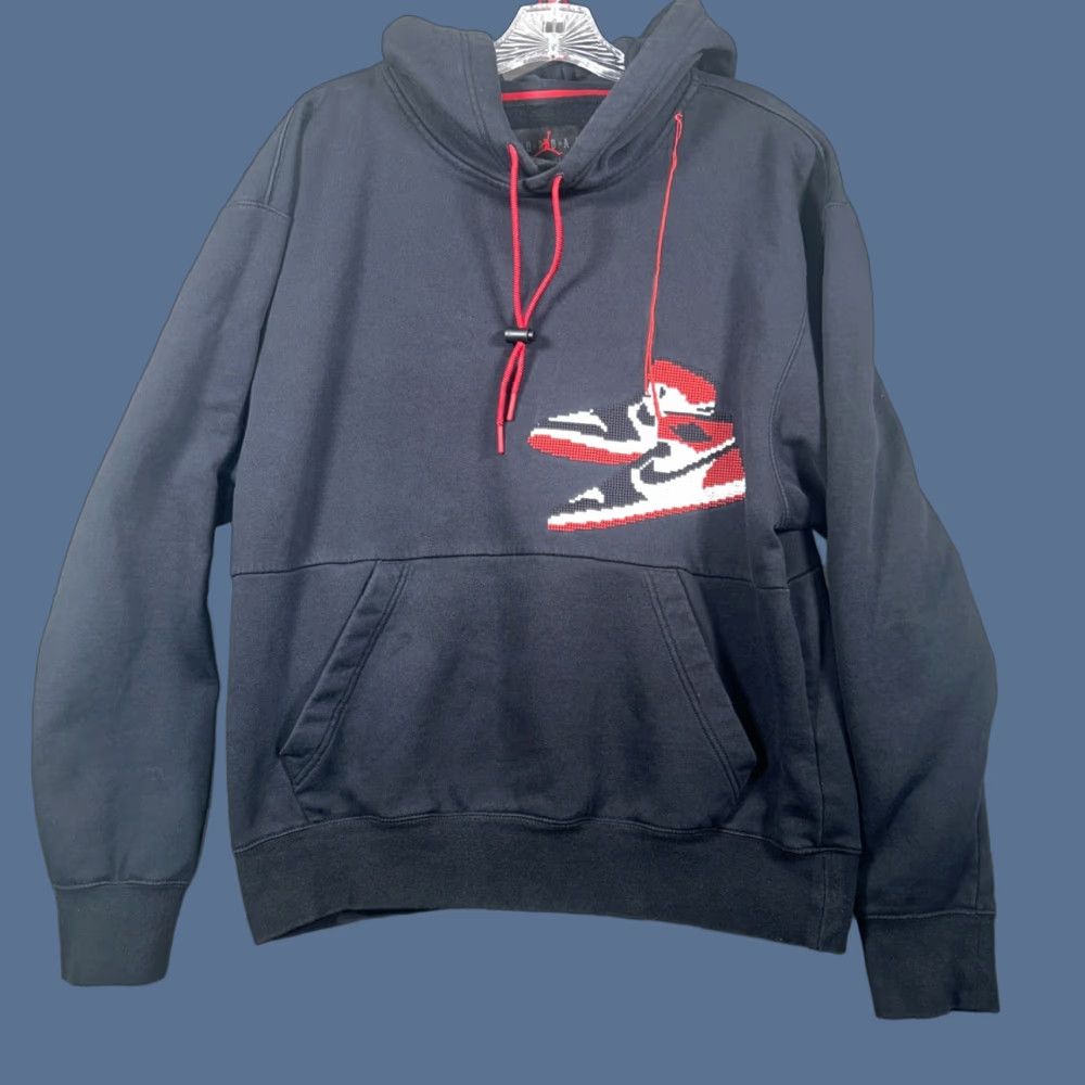 Jordan Brand Air Jordan Hoodie Mens M Black Retro Jumpman Nike Pullover Hooded Sweatshirt Size US M / EU 48-50 / 2 - 1 Thumbnail