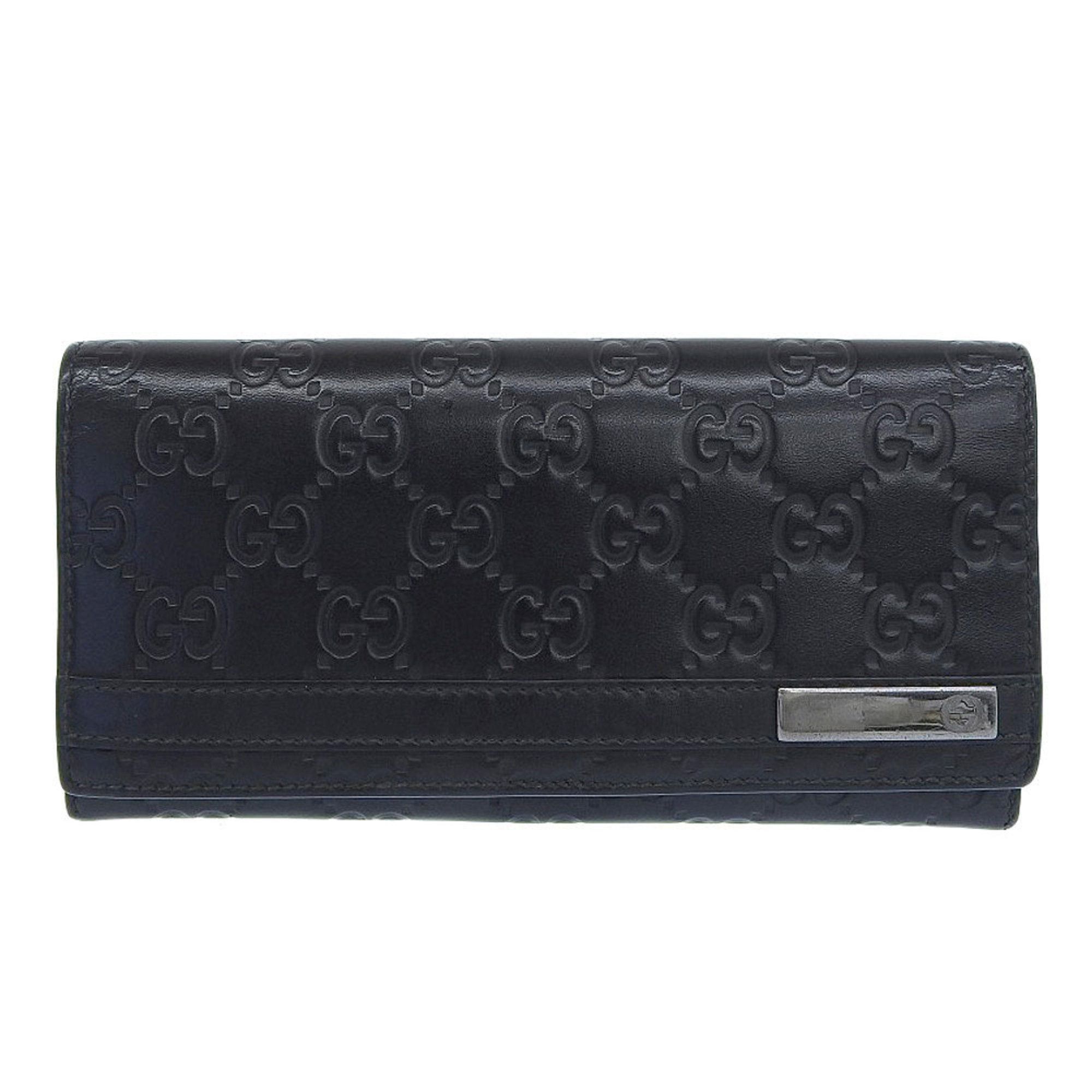 image of Gucci GG Shima Long Wallet 233112 Calf Black Unisex, Women's
