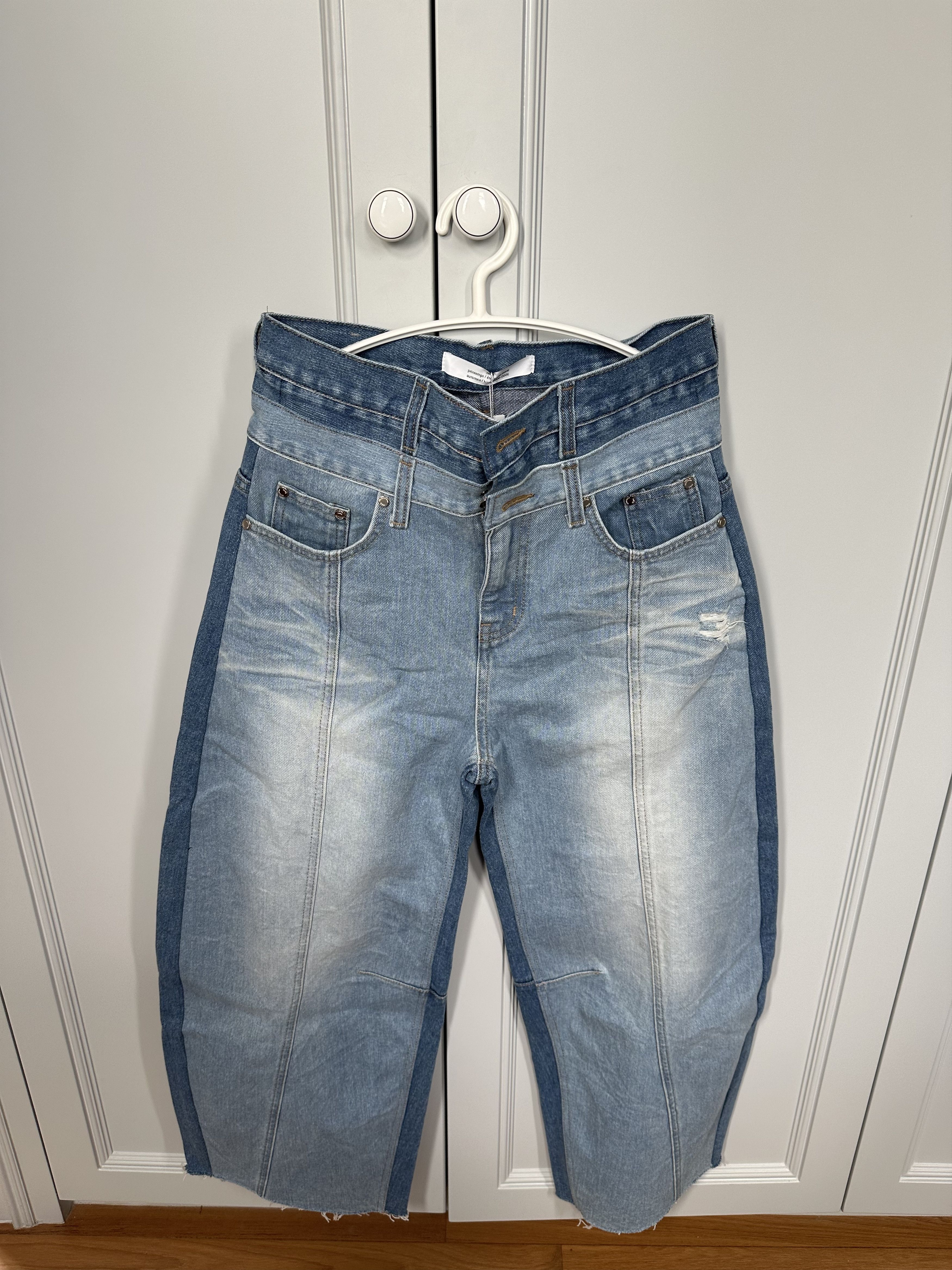 rokh ROKH blue ballon Shaped Layered Denim Jeans Size 27" / US 4 / IT 40 - 4 Thumbnail