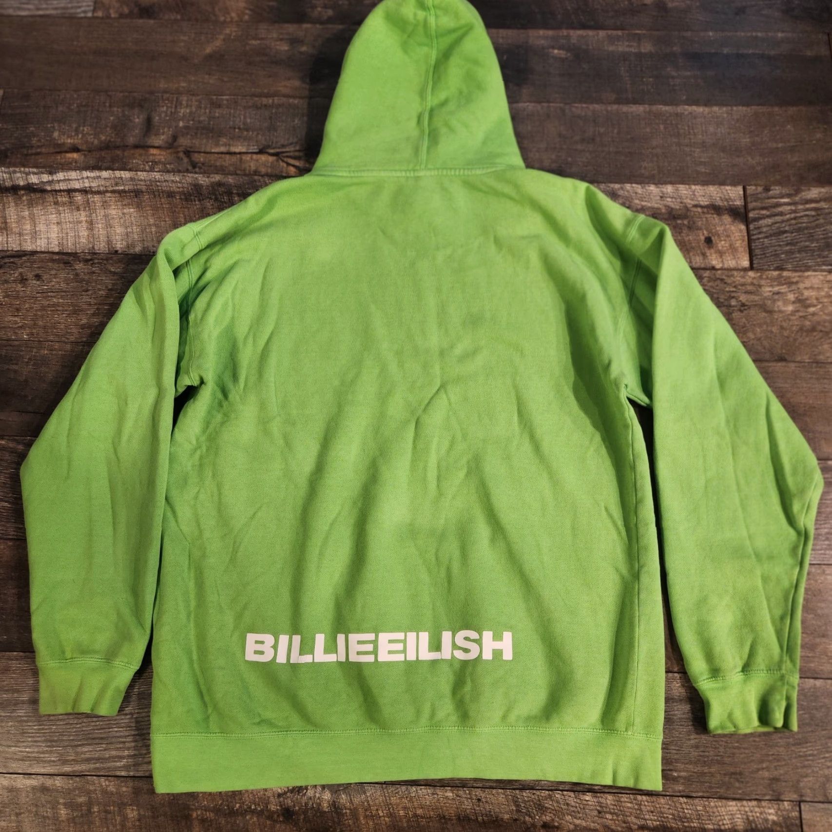 Vintage VINTAGE Billie Eilish World Tour Pullover Hoodie Sz XL Green Fleece Rare Mens Size XL / US 12-14 / IT 48-50 - 7 Thumbnail
