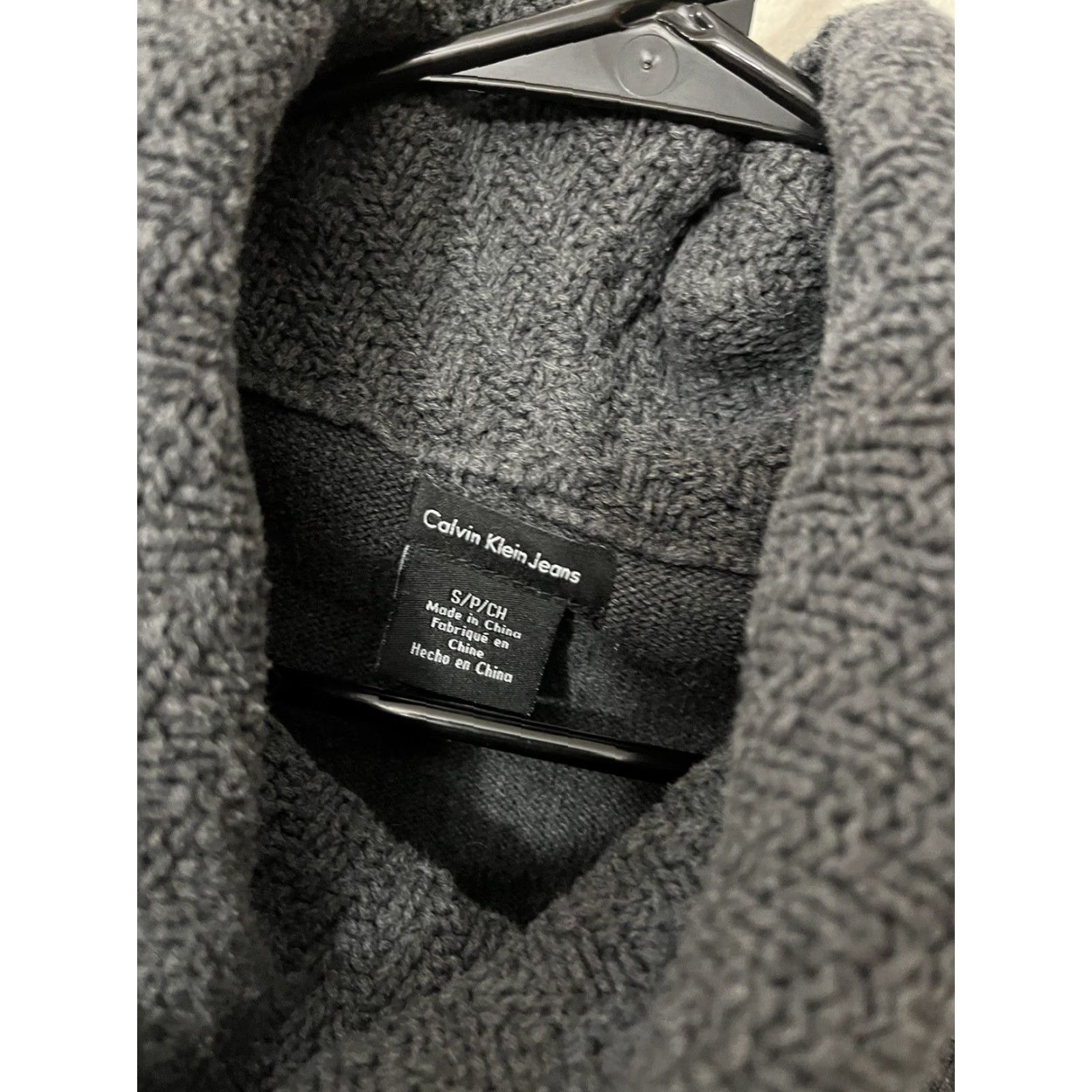 Calvin Klein Calvin Klein Jeans Top Womens Small Dark Gray Turtleneck Cotton Long Sleeve Size S / US 4 / IT 40 - 2 Thumbnail