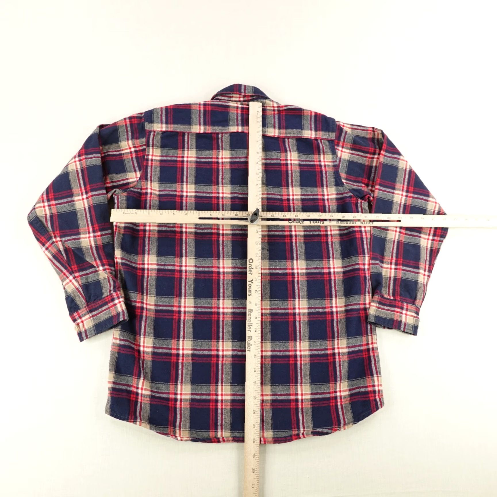 Vintage Vintage Five Brothers Men's Shirt Medium Blue Plaid Flannel Button-Up Casual Workwear Size US M / EU 48-50 / 2 - 5 Thumbnail