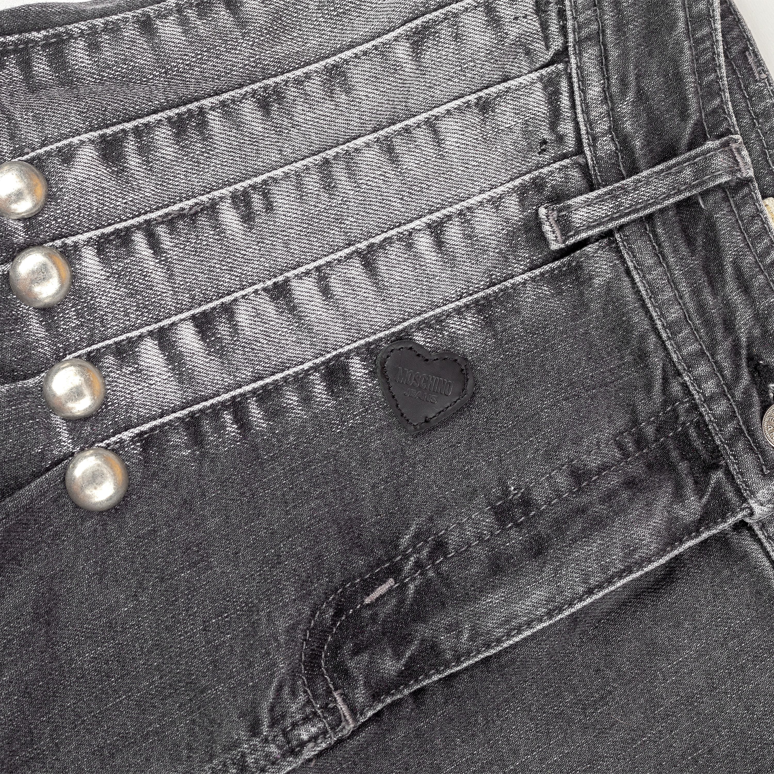 Love Moschino × Moschino Moschino Jeans Pleated Dark Denim Skirt (M) Size 27" / US 4 / IT 40 - 4 Thumbnail