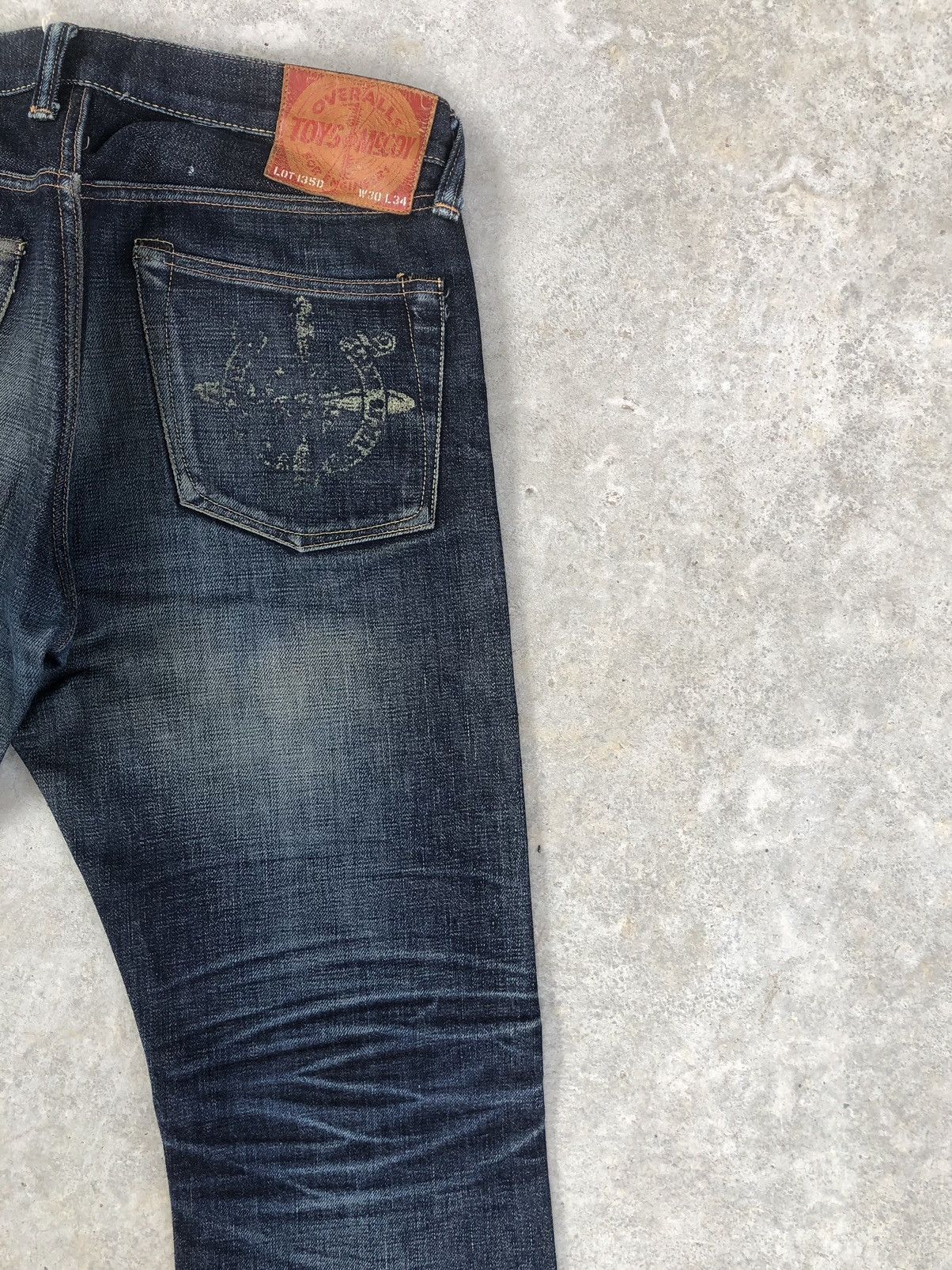 TOYS McCOY Toys Maccoy x Take Five Selvedge Denim Distressed Jeans Size US 31 - 10 Thumbnail
