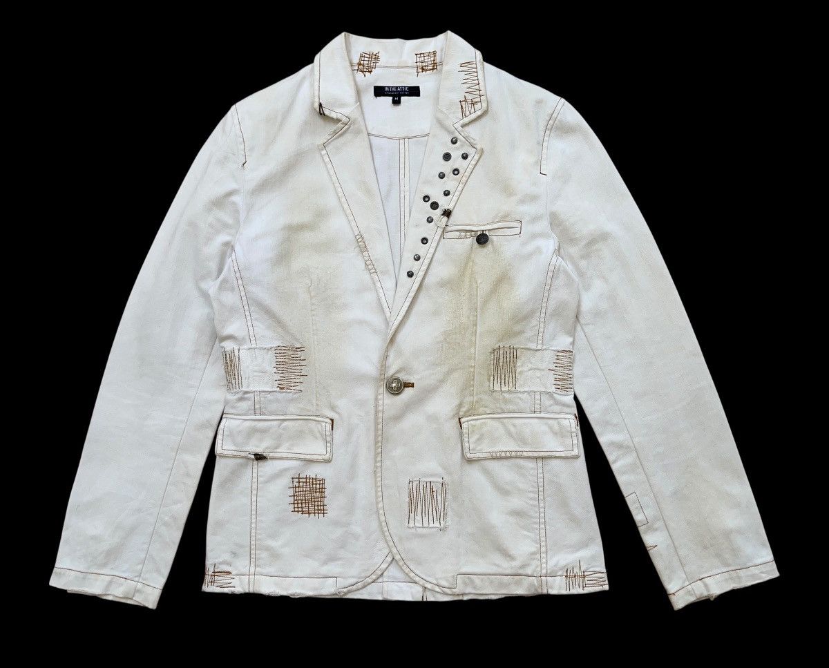 In The Attic Distressed Studs Dirty Pattern Chore Jacket Size US M / EU 48-50 / 2 - 2 Thumbnail